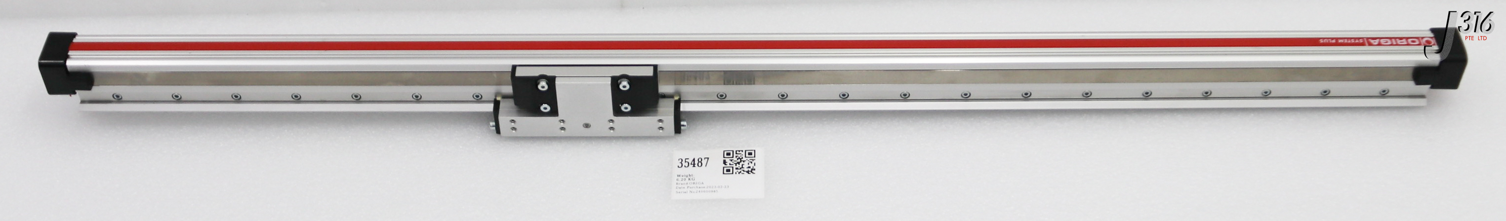 35487 ORIGA RODLESS PNEUMATIC CYLINDER, LENGTH: 1.17M (NEW) P25000000000-00965