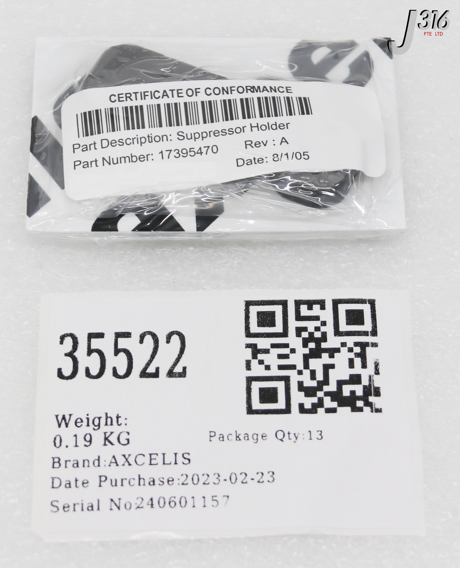35522 AXCELIS SUPPRESSOR HOLDER (NEW) 17395470