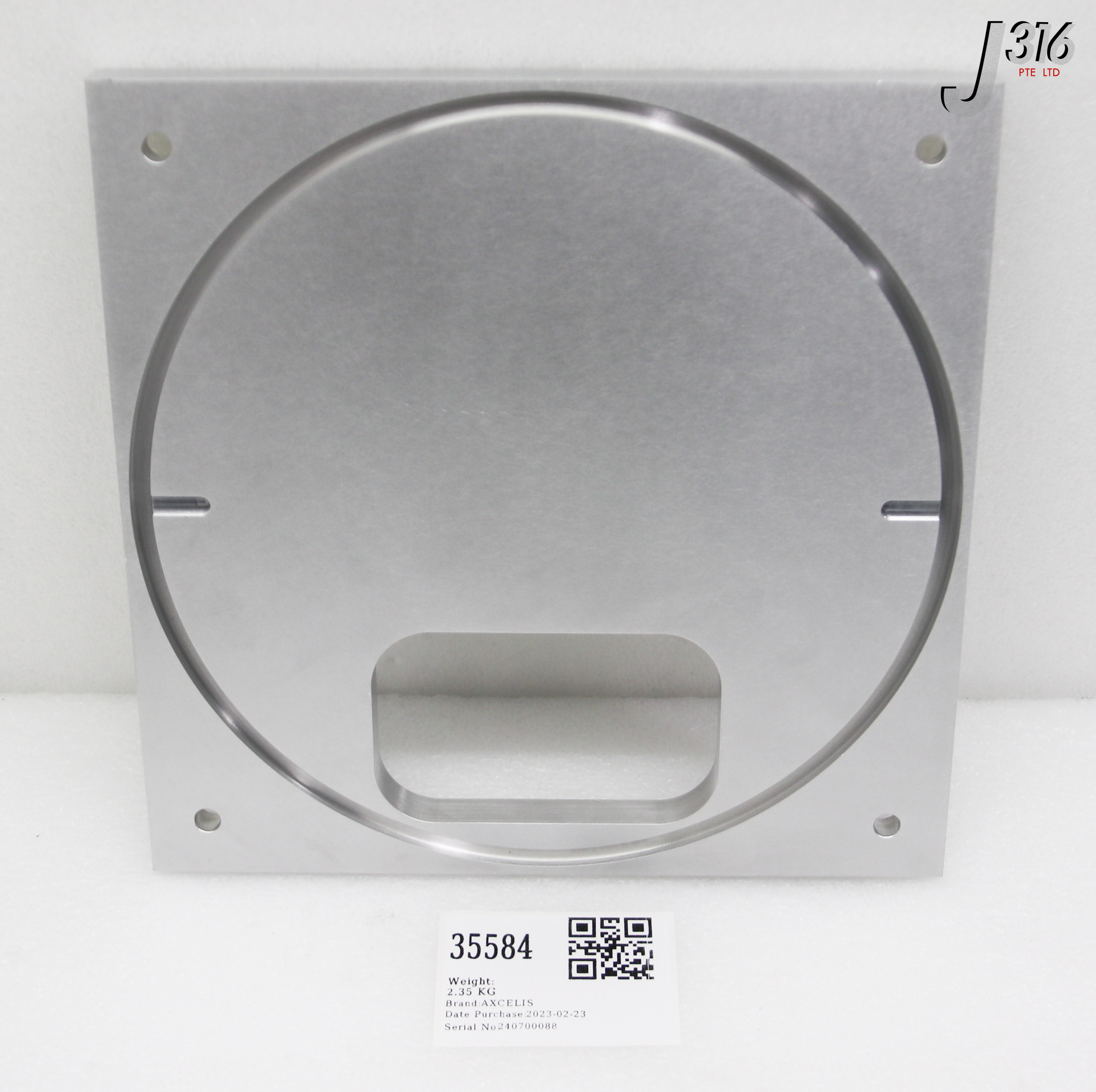 35584 AXCELIS MOUNTING PLATE, E-SHWR (NEW) 17056100
