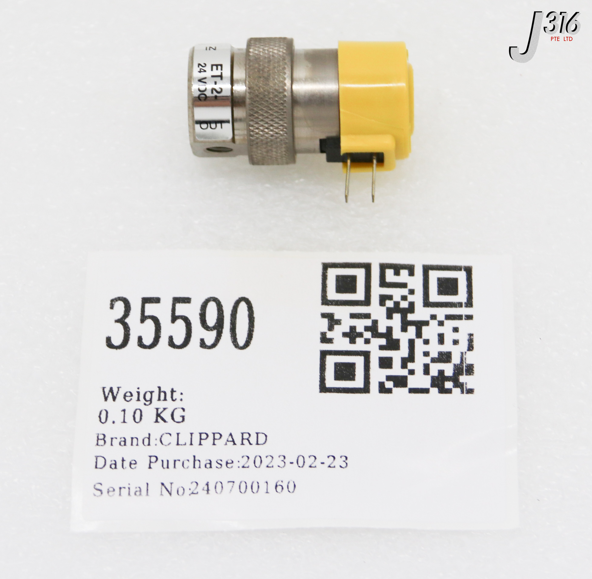 35590 CLIPPARD 2-WAY ELECTRONIC VALVE (NEW) ET-2-24