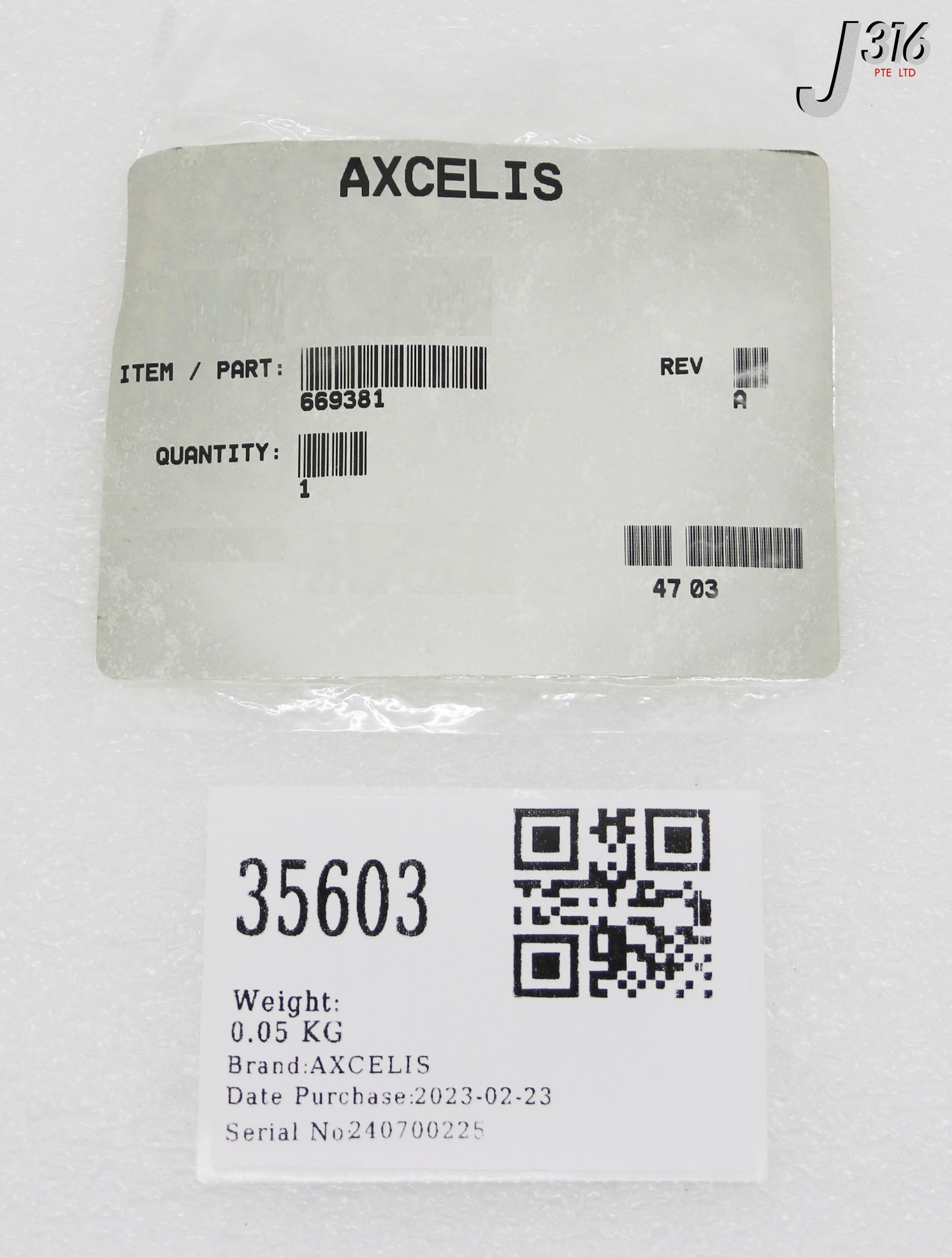 35603 AXCELIS SPACER PTFE UPR CER BPL (NEW) 669381