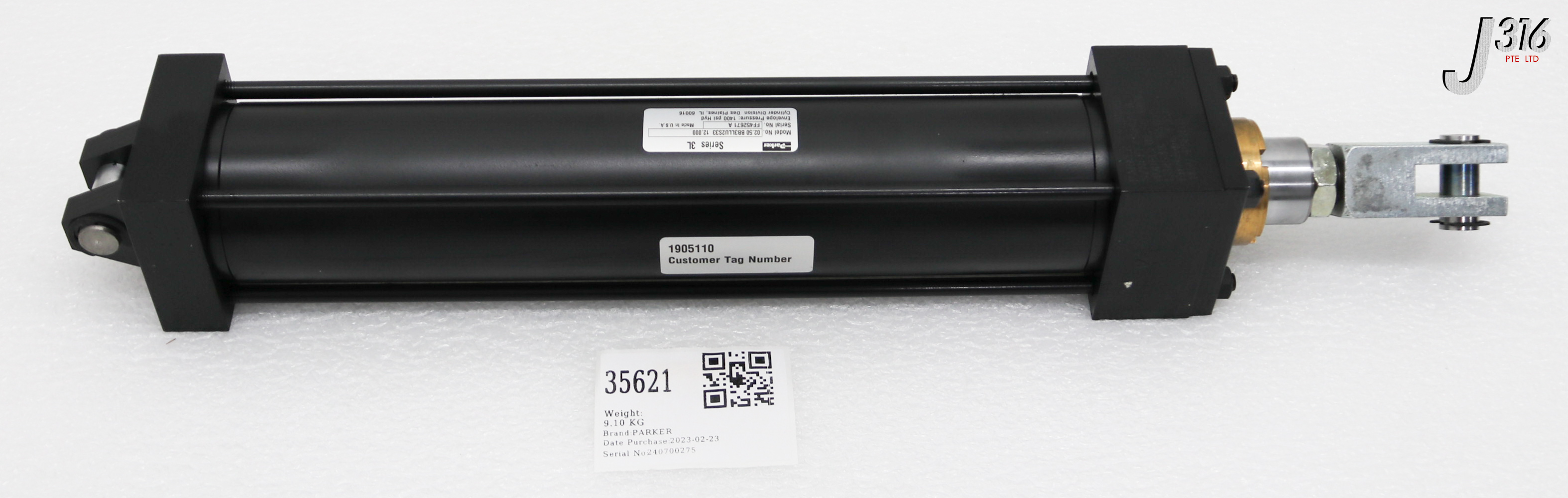 35621 PARKER HYDRAULIC CYLINDER, SERIES 3L, 1400PSI HYD 56CM (NEW) 02.50 BB3LLU2S33 12.000