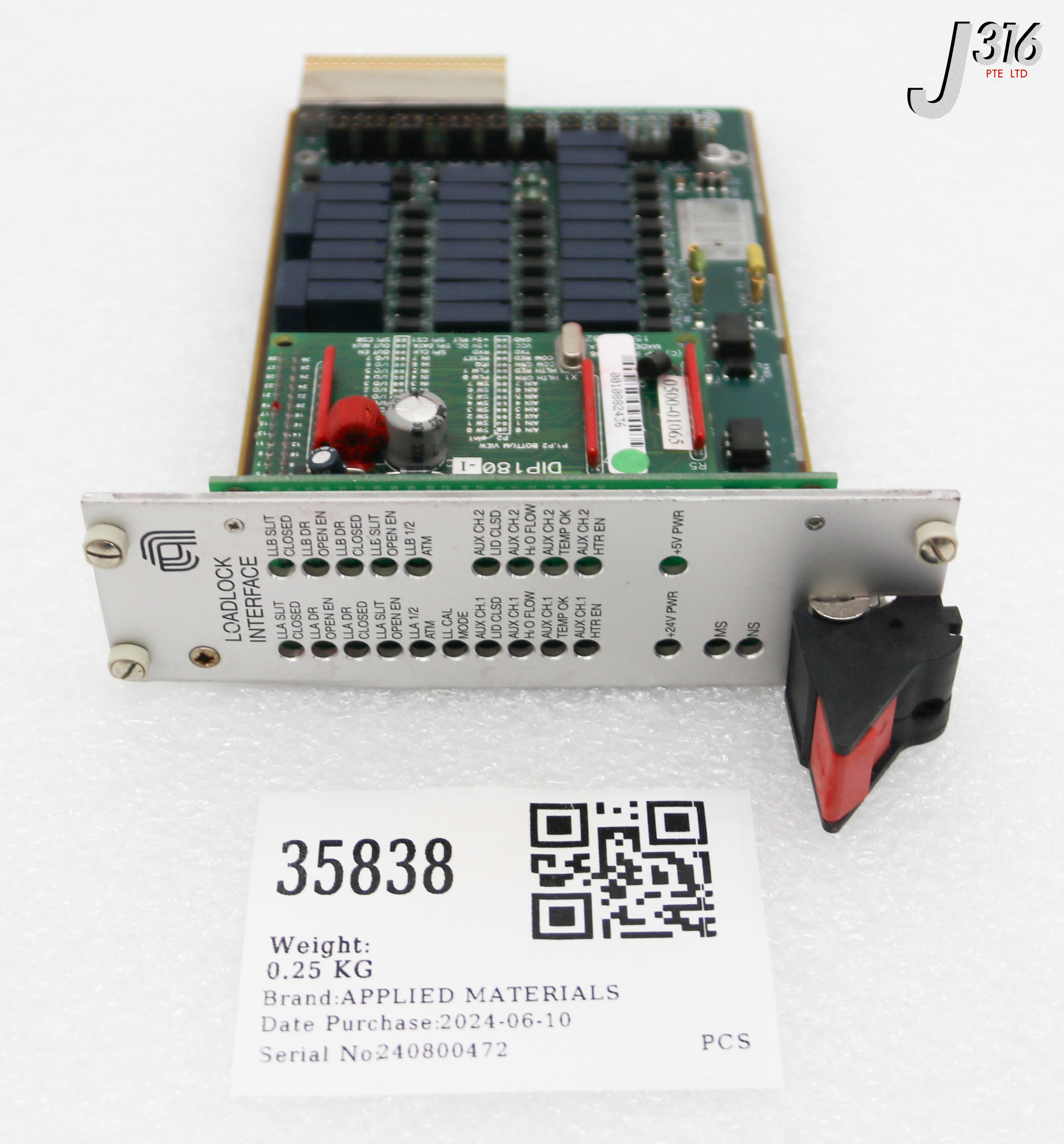 35838 APPLIED MATERIALS PCB, 300MM LOADLOCK INTERFACE W/ 0500-01065 (PARTS) 0090-00618