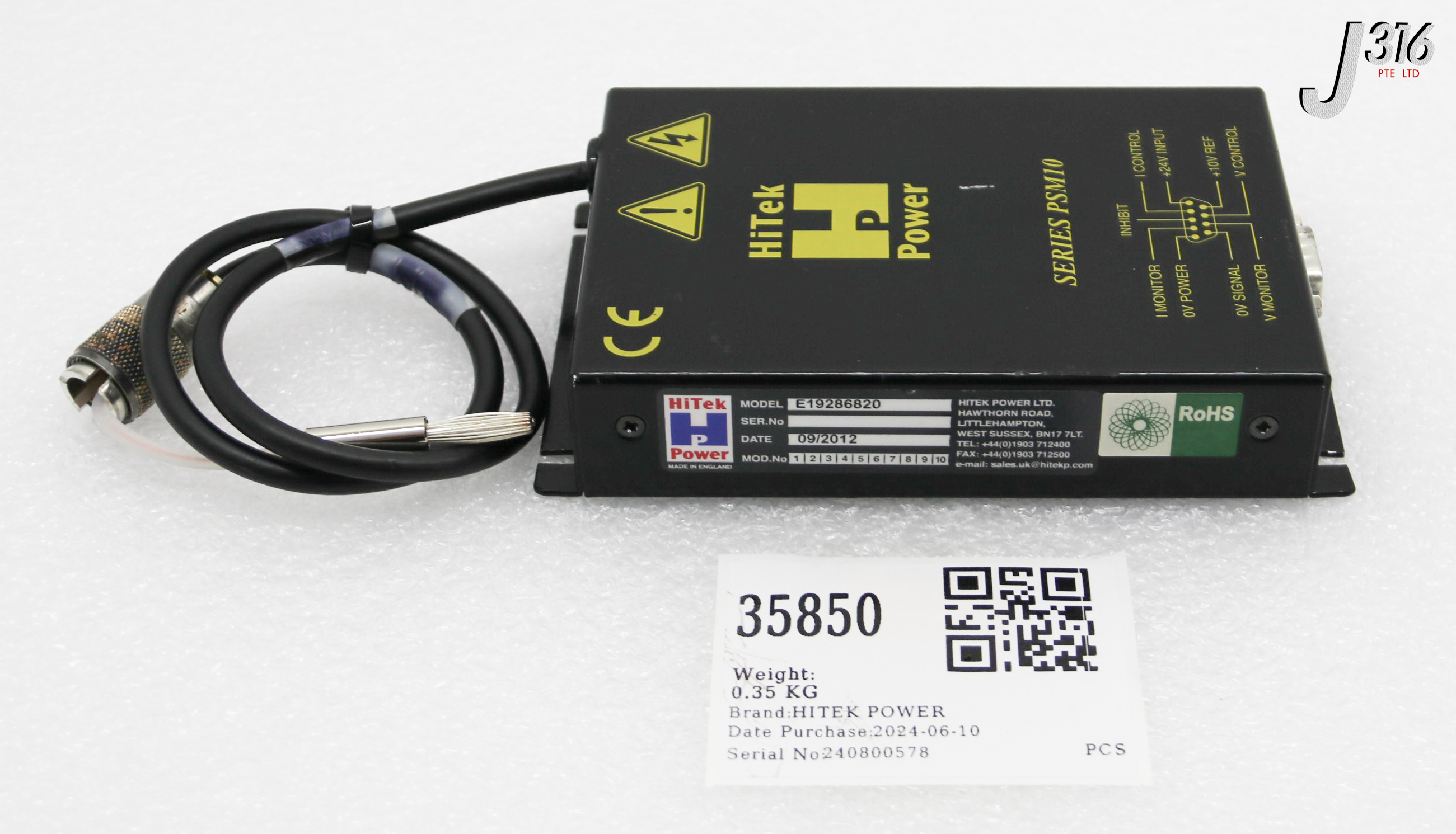 35850 HITEK POWER POWER SUPPLY SERIES PSM10 E19286820