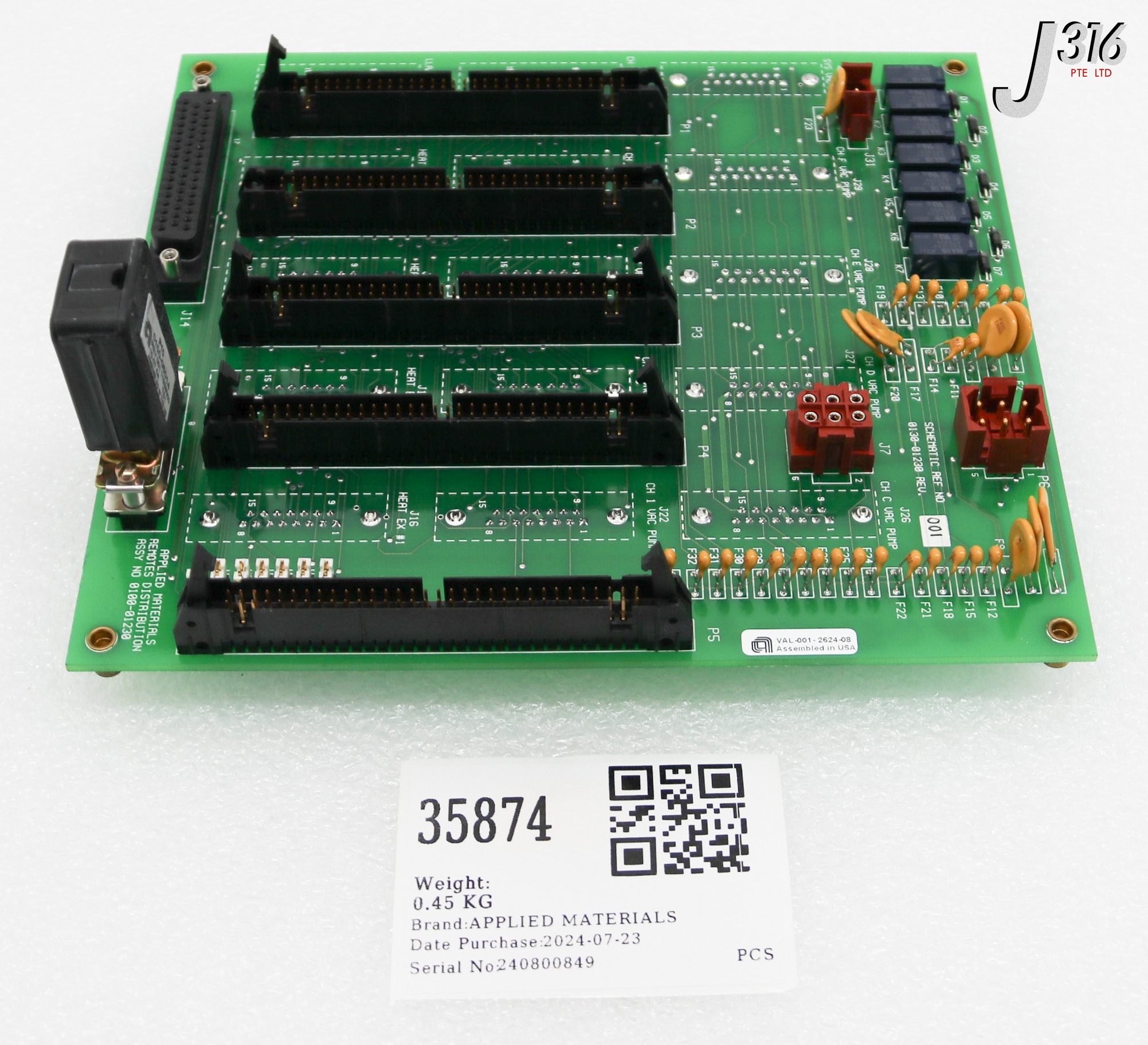 35874 APPLIED MATERIALS PCB ASSY, REMOTES DISTRIBUTION W/ DETECTOR 0150-06014 0100-01230