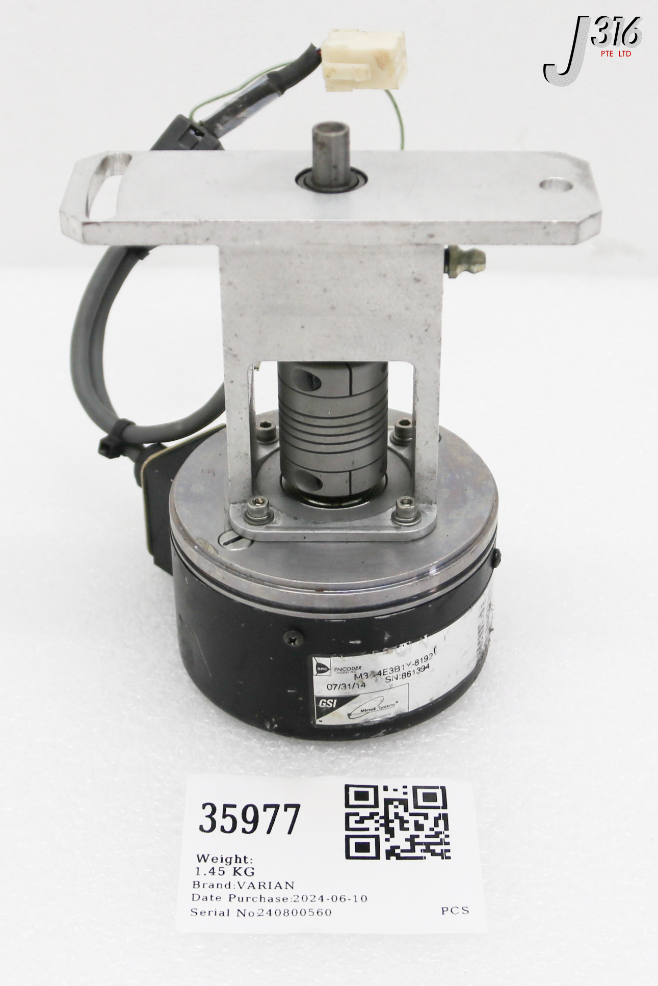 35977 VARIAN ENCODER/RESOLVER ASSY, M35-4E3B1Y-8192, E17202091 (PARTS) E11306390