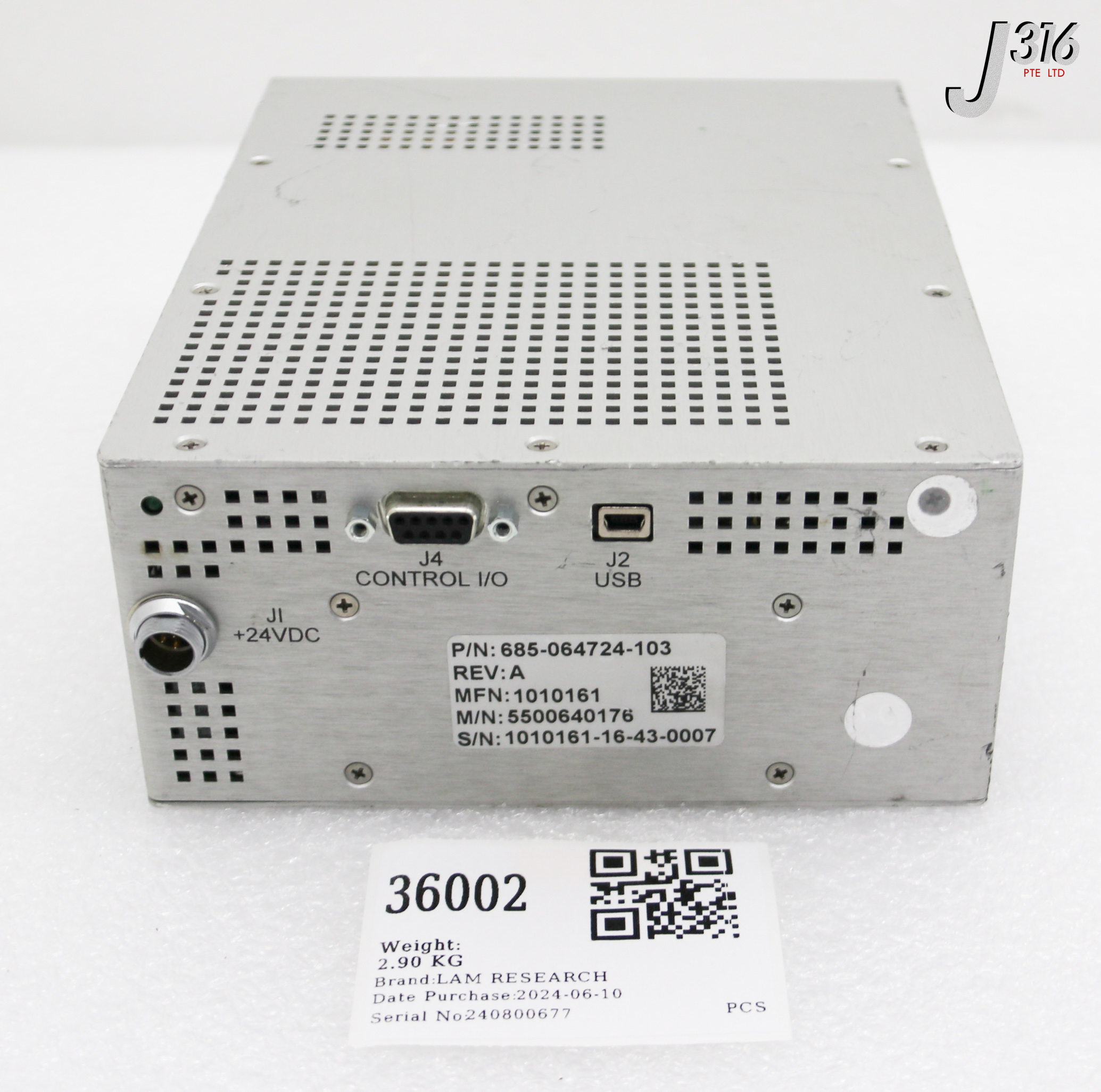 36002 LAM RESEARCH SPECTROMETER ASSY, M/N: 5500640176 (PARTS) 685-064724-103