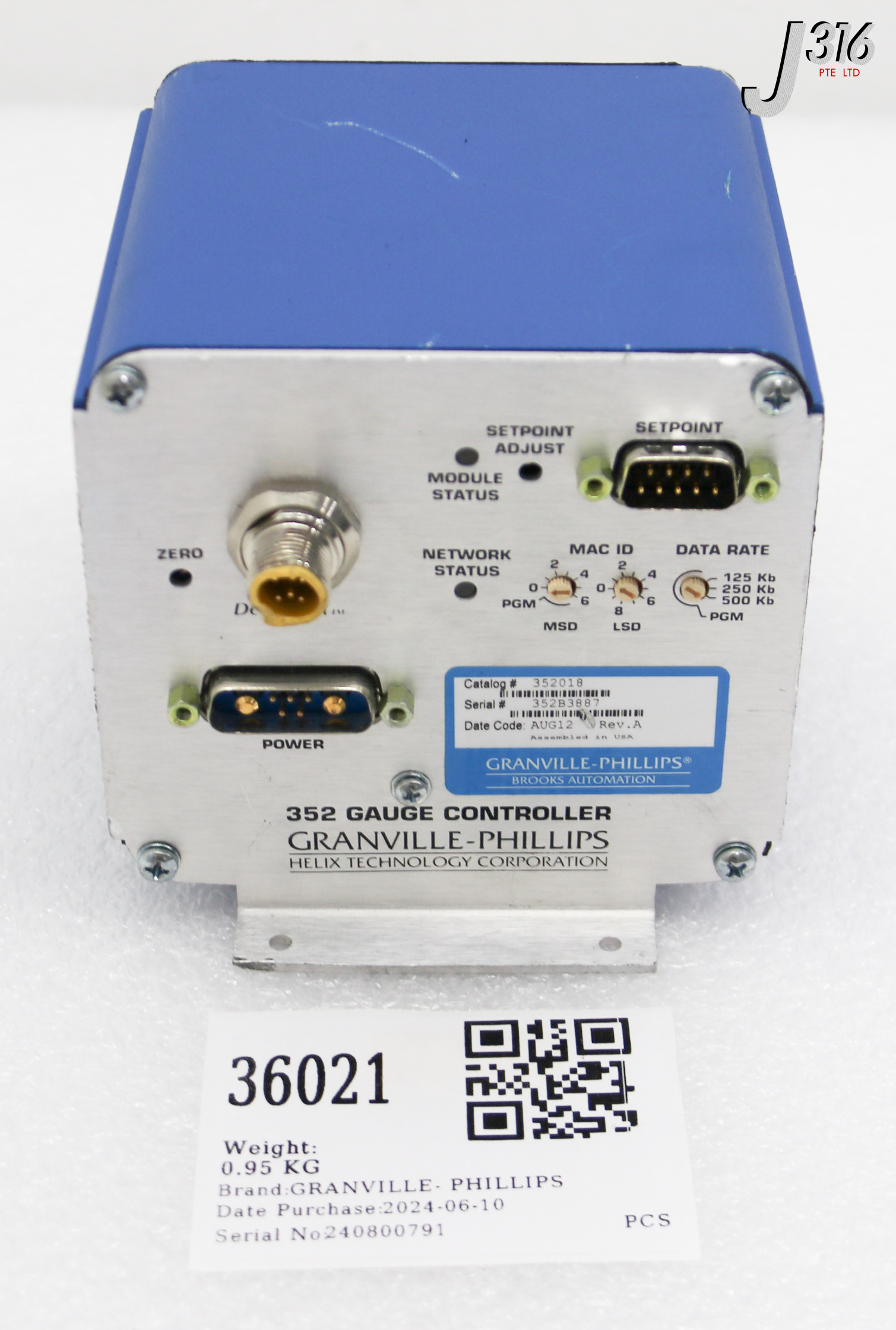 36021 GRANVILLE- PHILLIPS 352 GAUGE CONTROLLER 352018