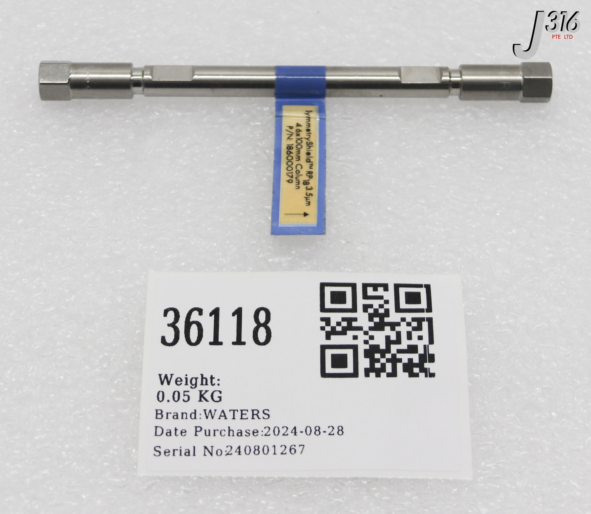 36118 WATERS COLUMN, SYMMETRYSHIELD RP18, 3.5µm, 4.6 X 100MM 186000179