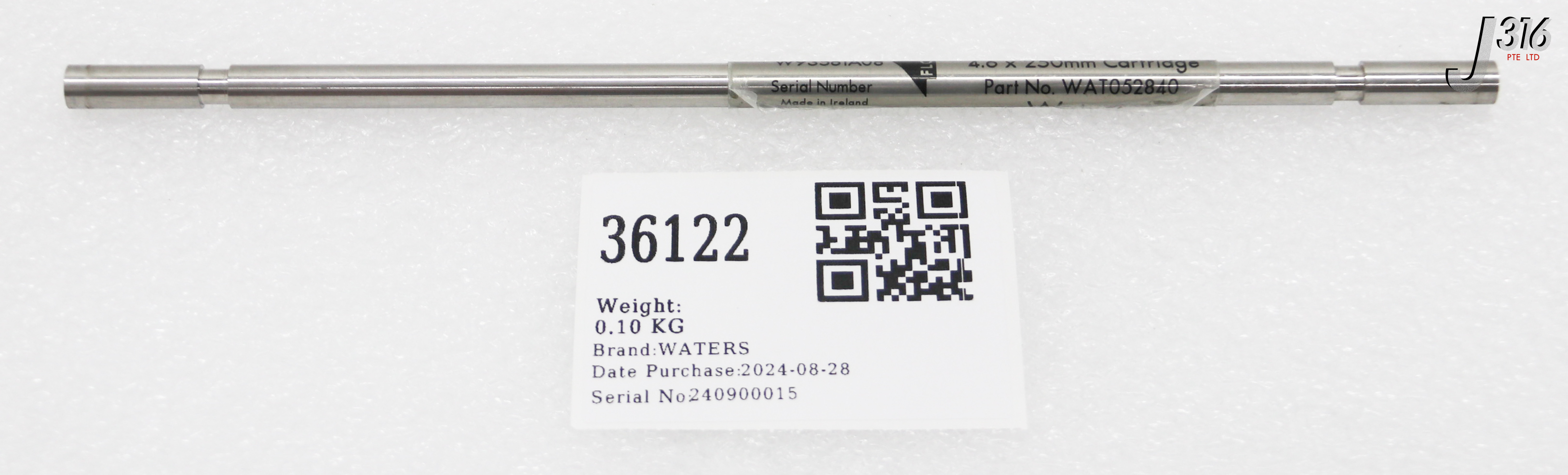 36122 WATERS COLUMN, NOVA-PAK C18 CARTRIDGE, 4µM, 4.6 X 250MM WAT052840