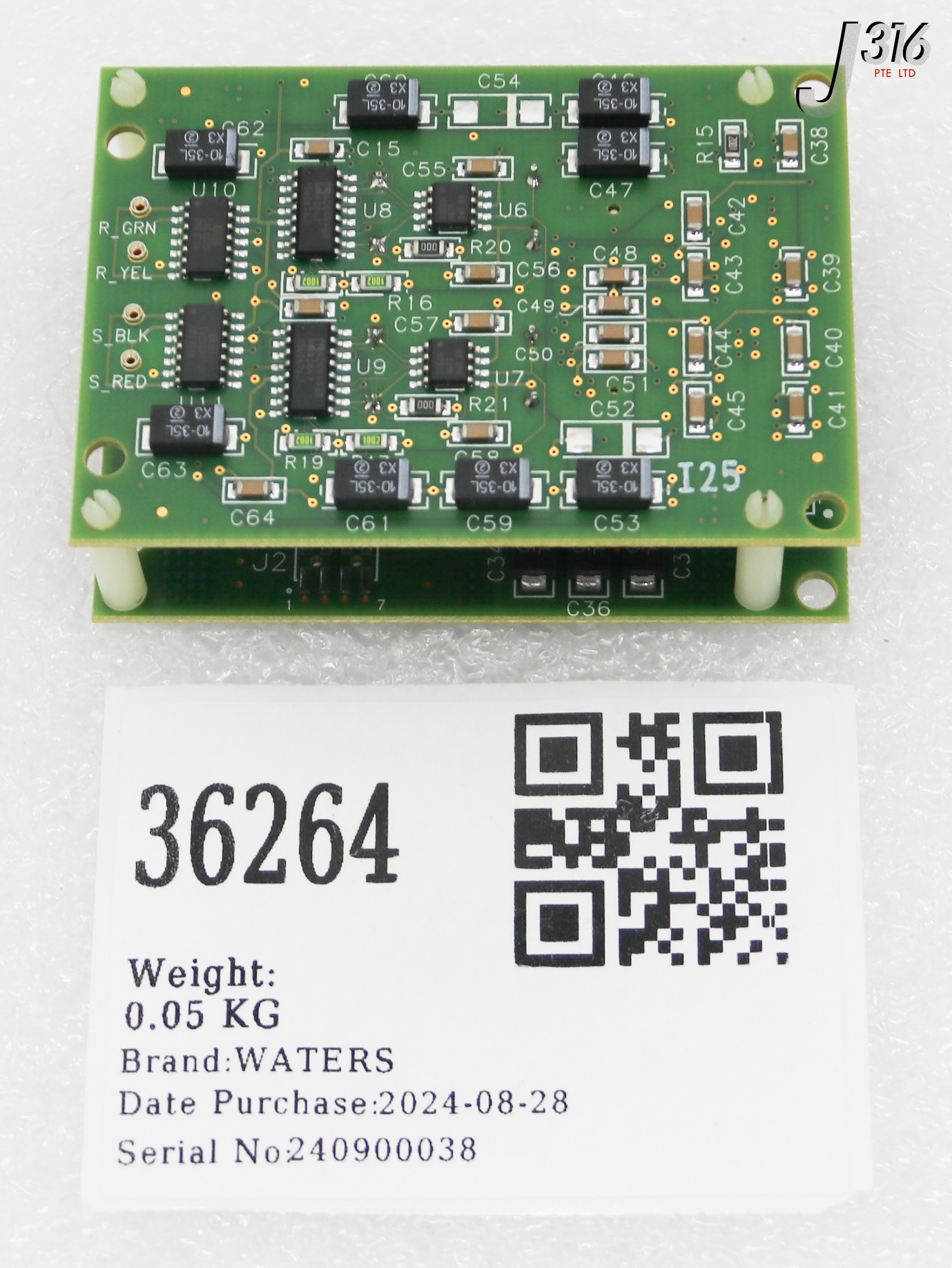 36264 WATERS PCB, ASSY, 081184-K 081185