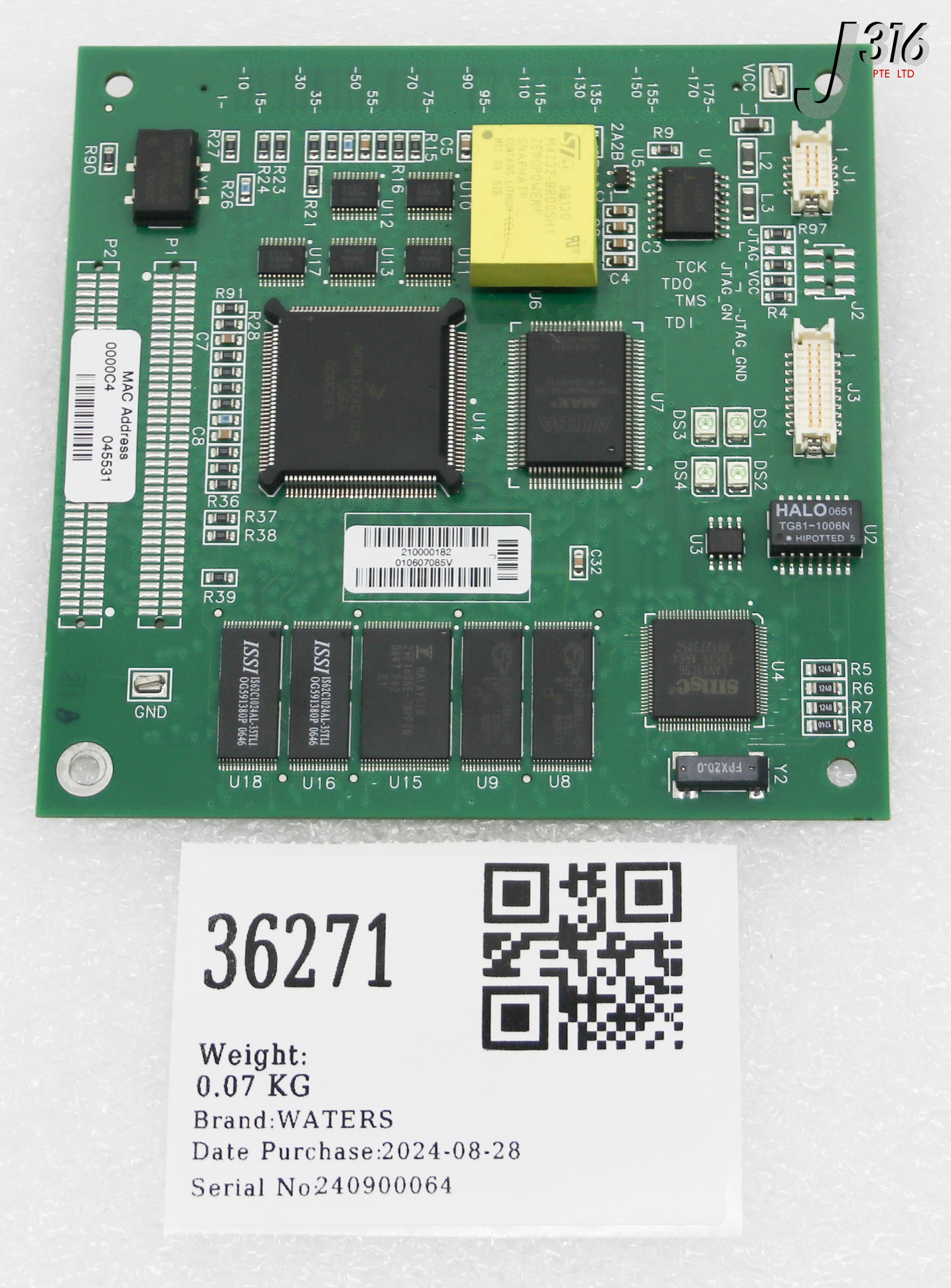 36271 WATERS PCB, FOR HPLC 2414 REFRACTIVE INDEX DETECTOR 210000182