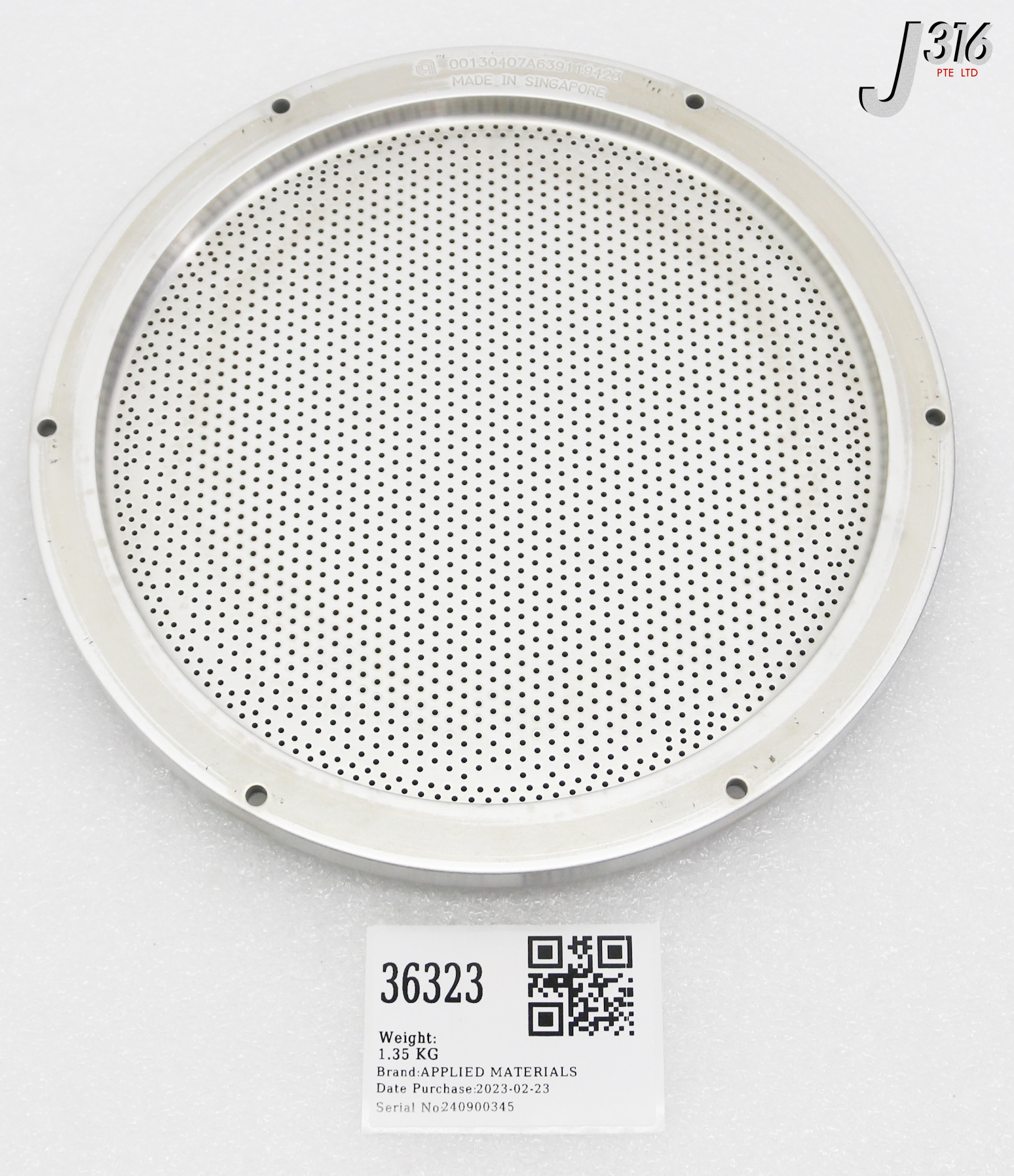 36323 APPLIED MATERIALS CENTERFINDER PLATE ASSY MC-ROBOT P5000 0010-30407