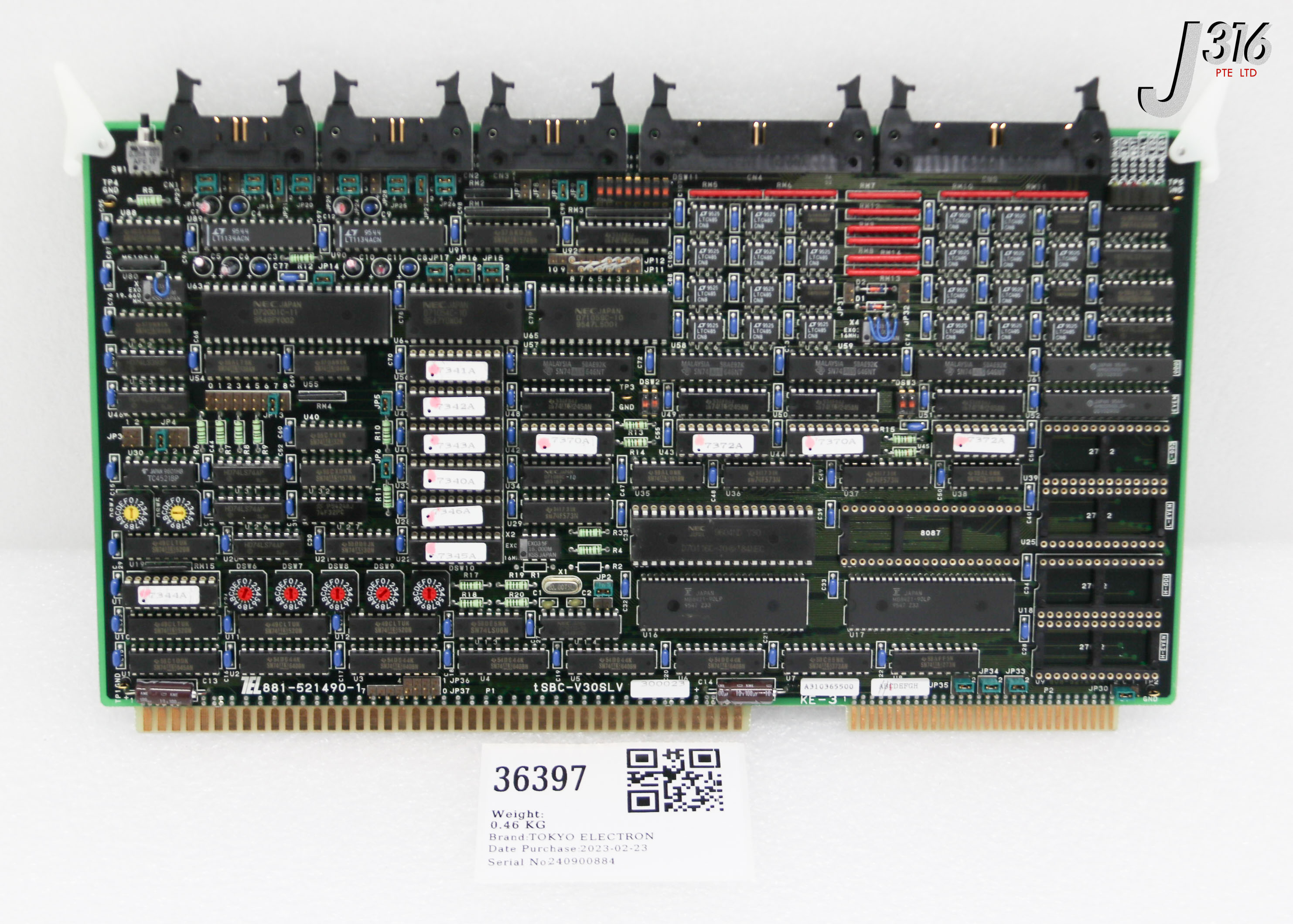 36397 TOKYO ELECTRON PCB, TSBC-V30SLV (PARTS) 881-521490-1