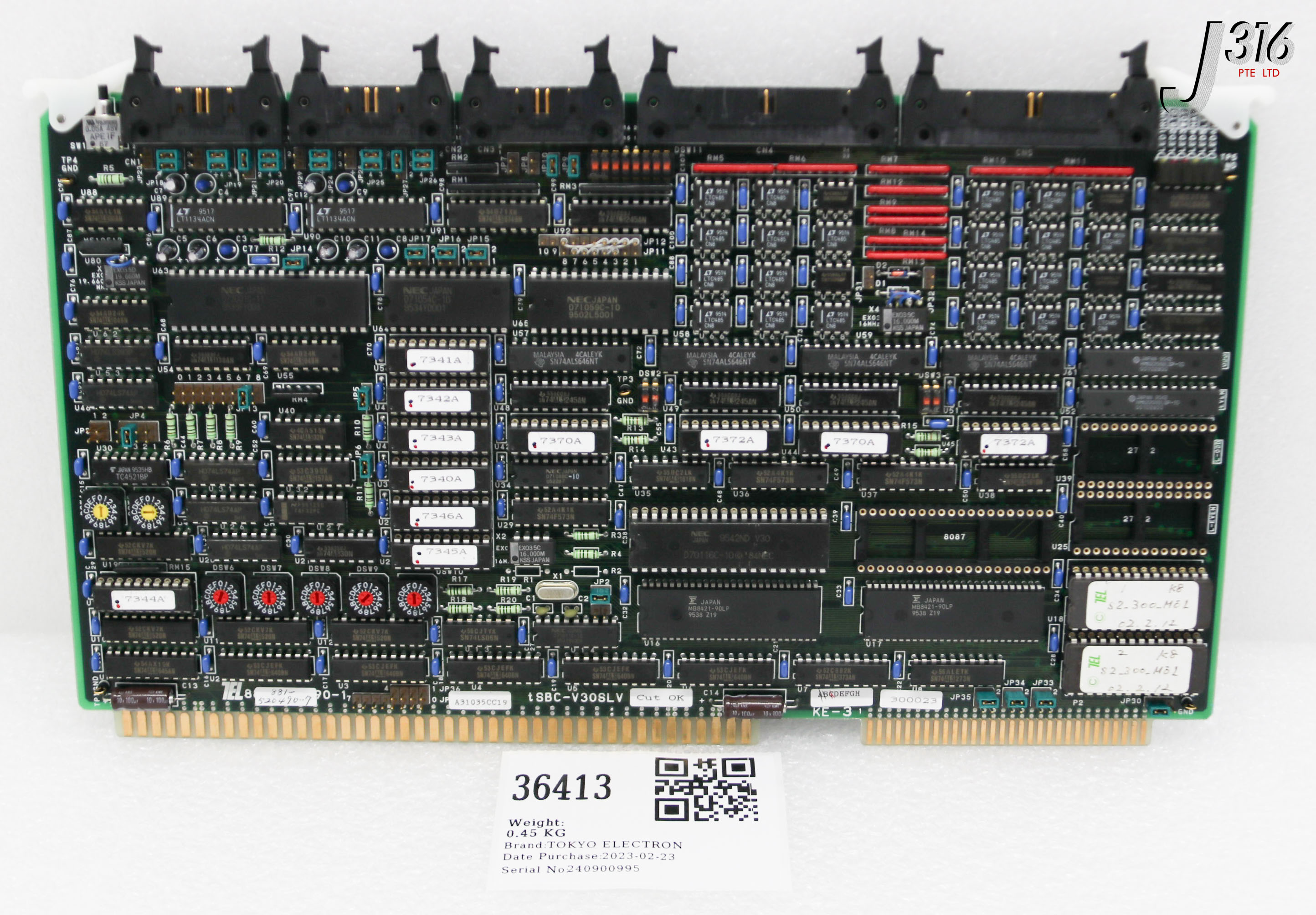 36413 TOKYO ELECTRON PCB, TSBC-V30SLV (PARTS) 881-520490-7