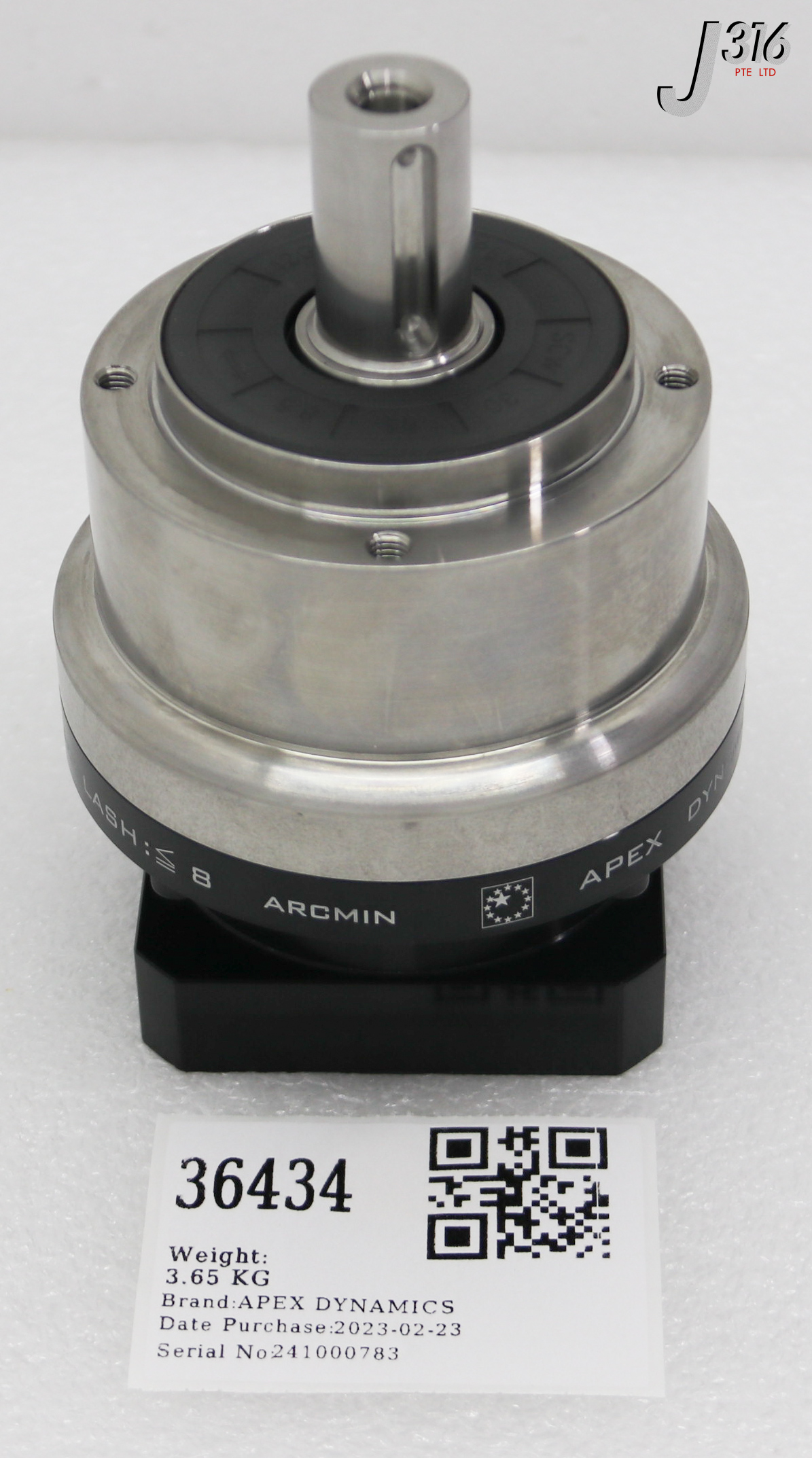 36434 APEX DYNAMICS AE SERIES, GEARBOX REDUCER RATIO: 005:1 (NEW) AE090