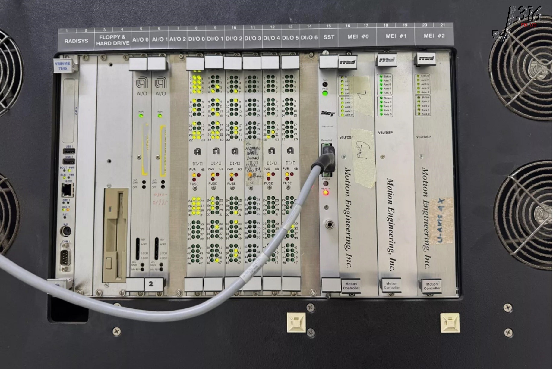 36485 APPLIED MATERIALS PCB, MOTION CONTROLLER, V6U/DSP 1007-0013-FAB W/ OPTO_VME 1007-0016 (WORKING) 0190-14502