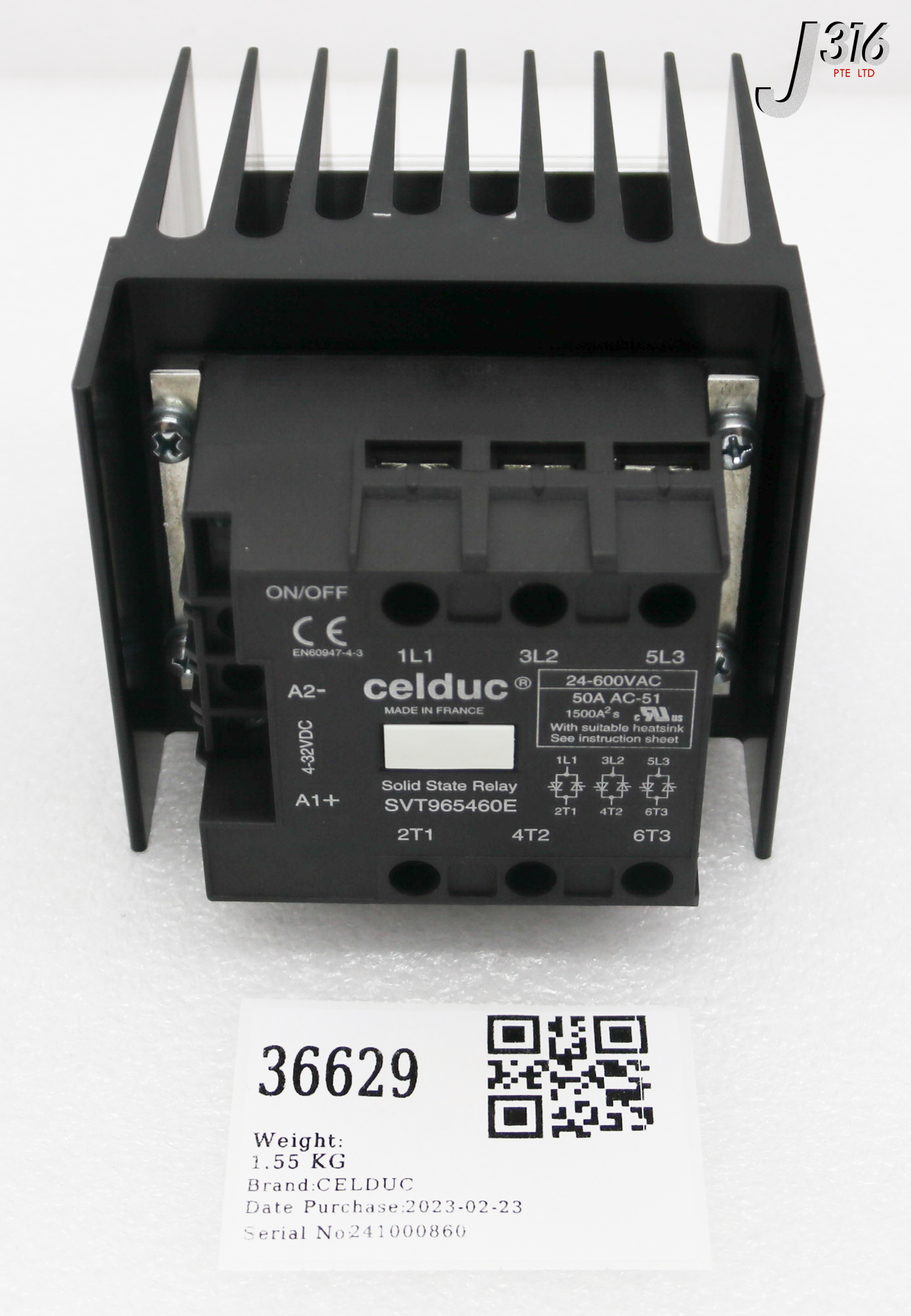 36629 CELDUC SOLID STATE RELAY 600VAC (NEW) SVT965460E