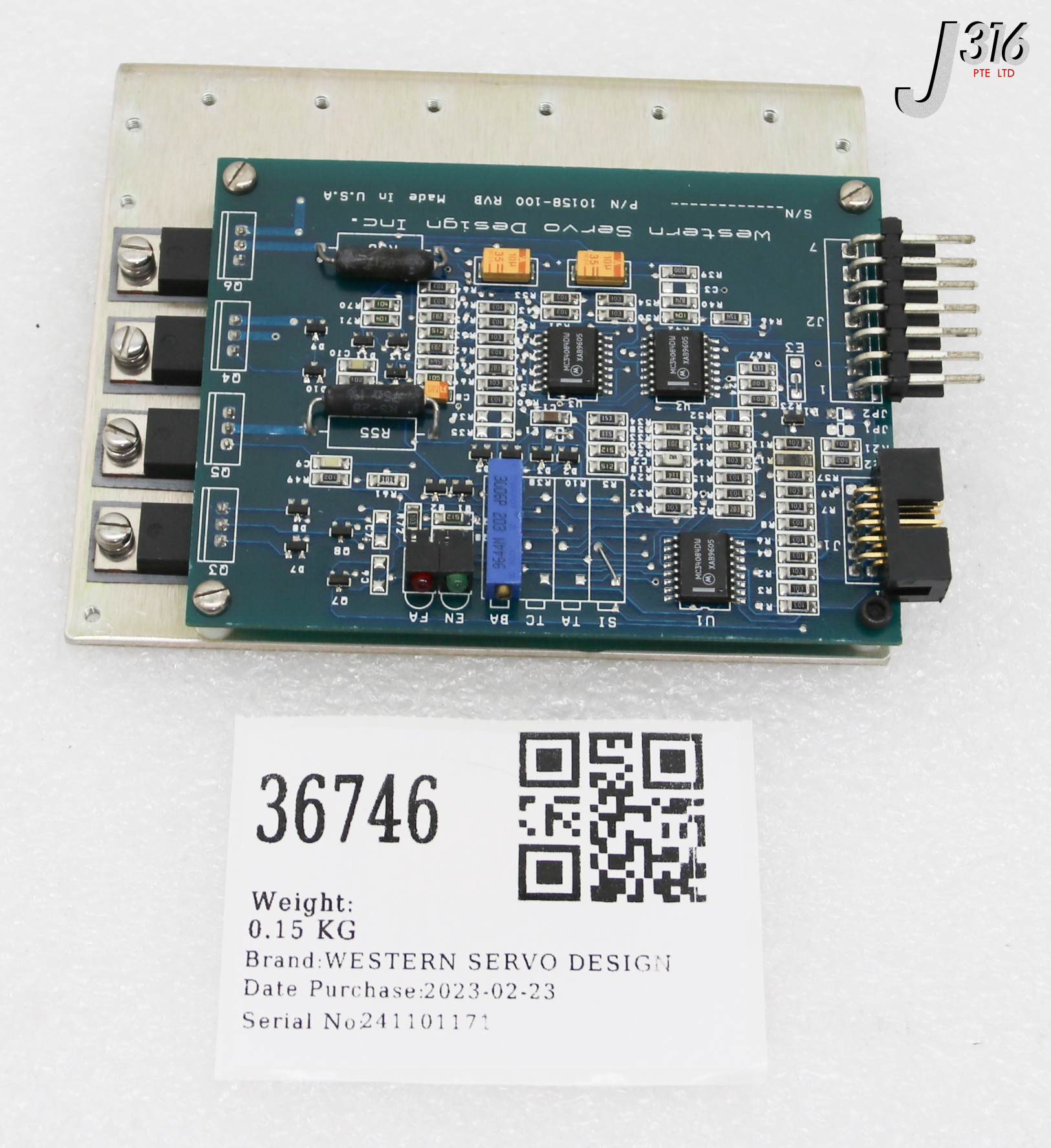 36746 WESTERN SERVO DESIGN PCB, MOTOR DRIVE AMPLIFIER, P/N: 10158-100 LDH-S3-4/5-CY1