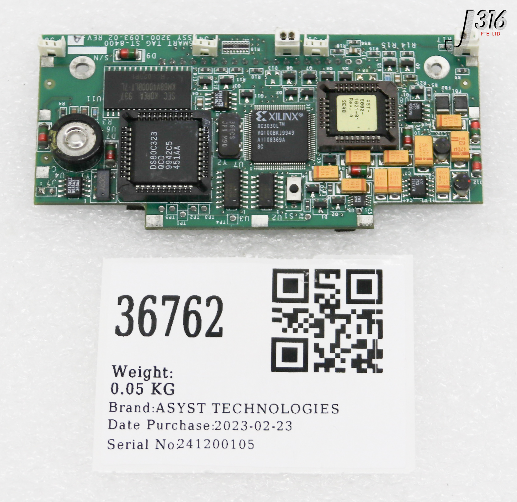 36762 ASYST TECHNOLOGIES PCB, SMART TAG ST-8400 3200-1093-02