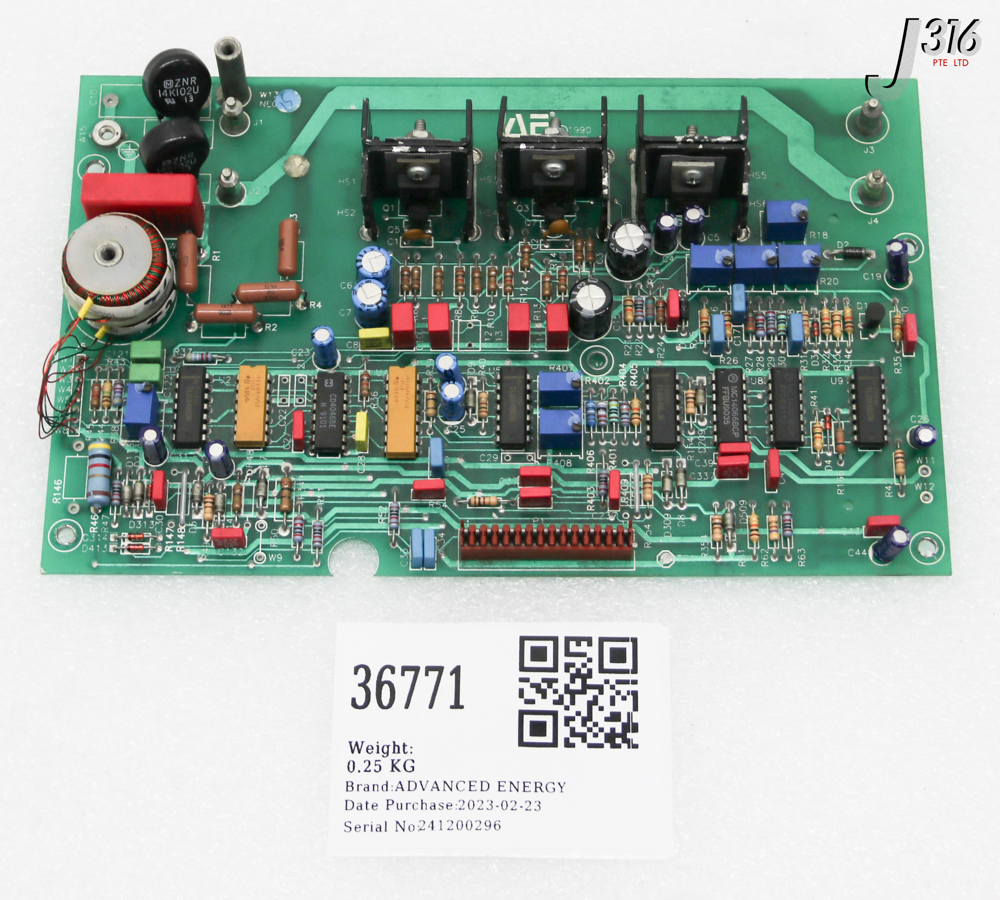 36771 ADVANCED ENERGY PCB, MDX TRANSDUCTOR BOARD 5252259B 2302259-B