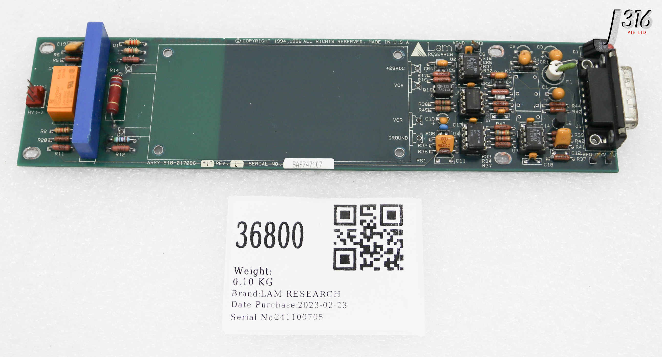 36800 LAM RESEARCH PCB, ESC POWER SUPPLY (PARTS) 810-017086-010