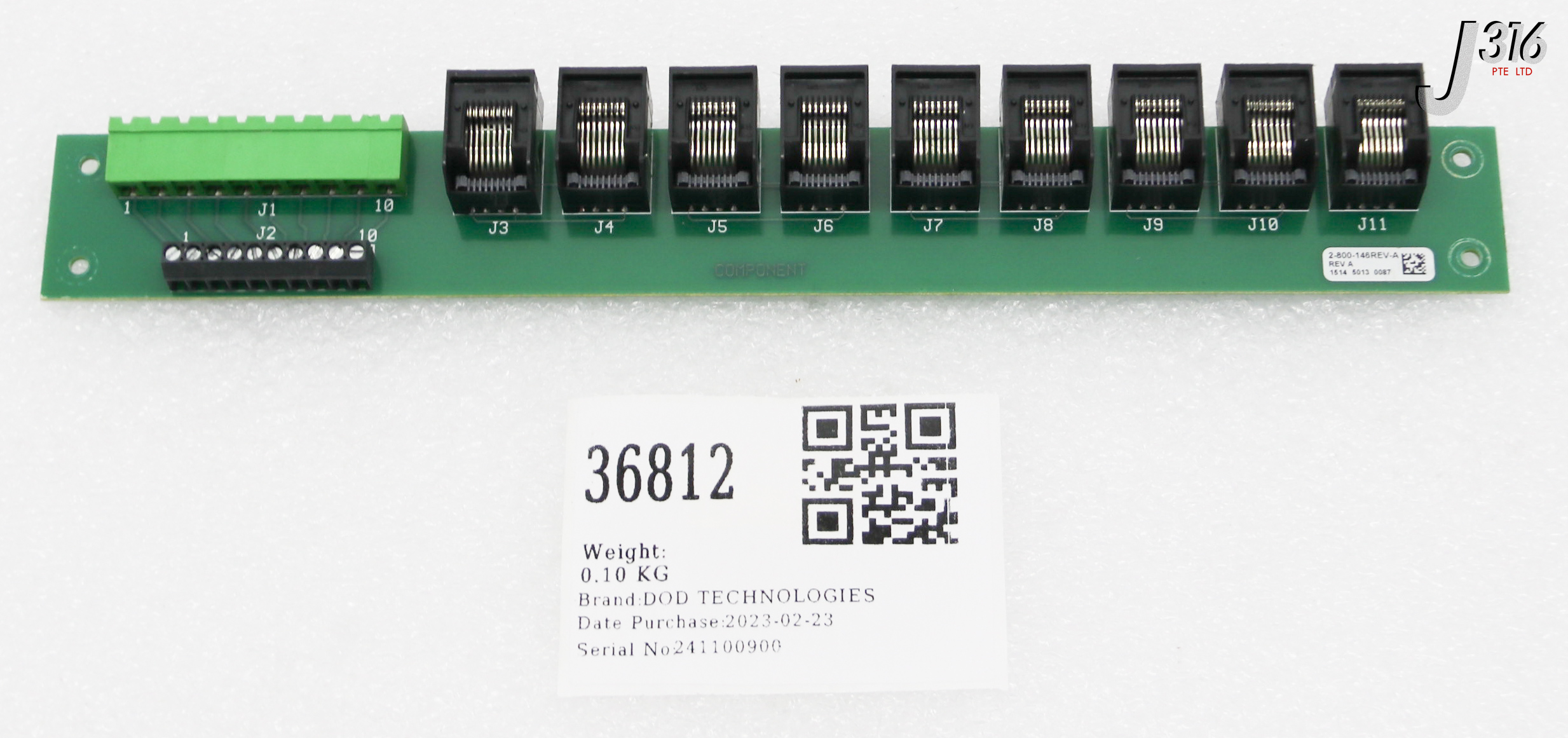 36812 DOD TECHNOLOGIES PCB, CL96 INTERCONNECT 2-800-146