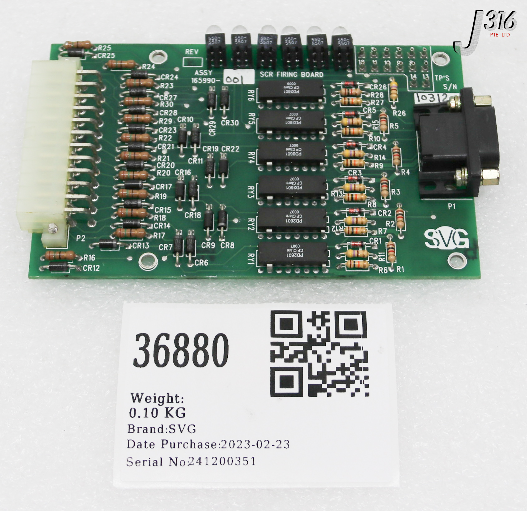 36880 SVG PCB, SCR FIRING BD 165990-001