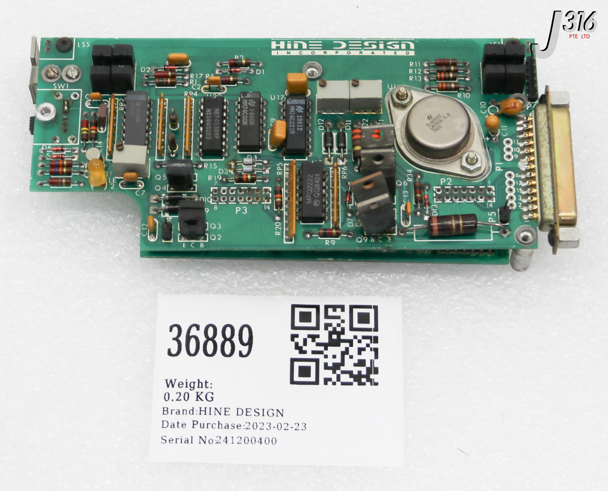 36889 HINE DESIGN PCB ASSY W/ 000-251 000-252