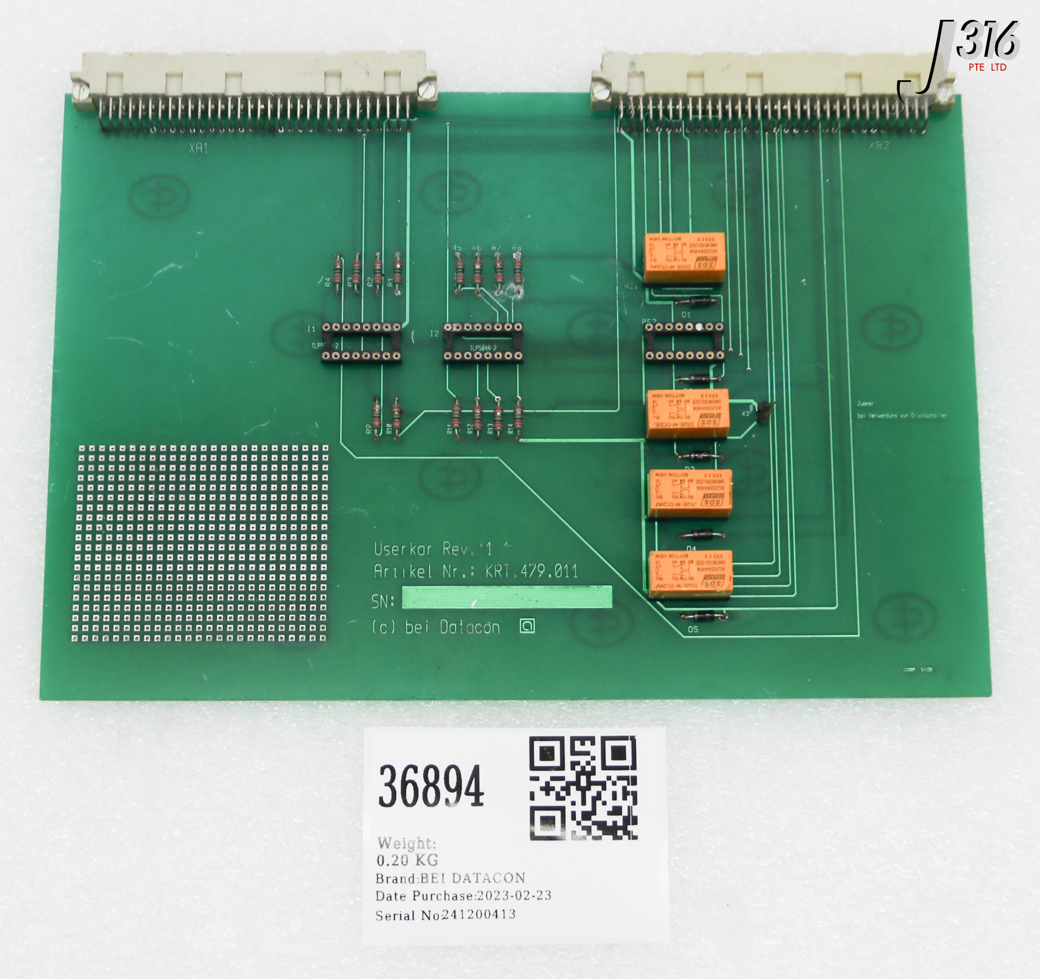 36894 BEI DATACON PCB ASSY KRT.479.011
