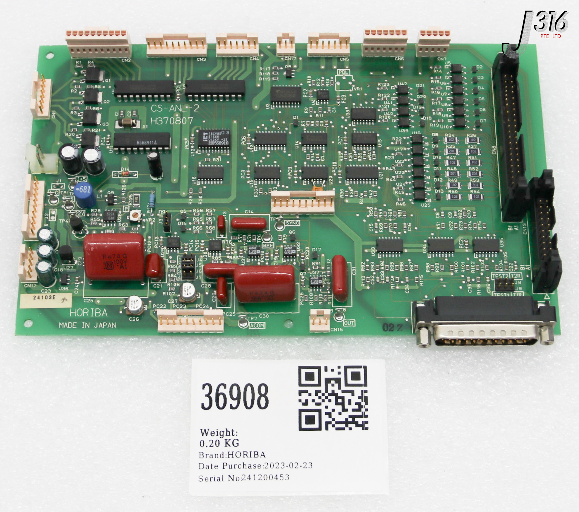 36908 HORIBA PCB ASSY, H370807 CS-ANL-2