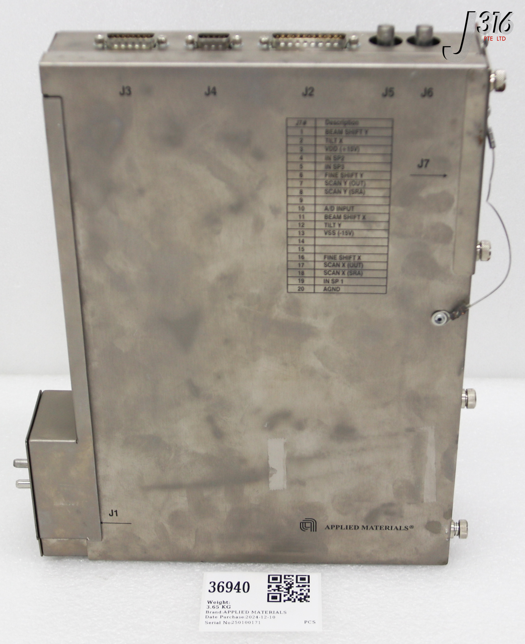 36940 APPLIED MATERIALS ASA4 ASSY, RH ELECTRONICS 30712650200