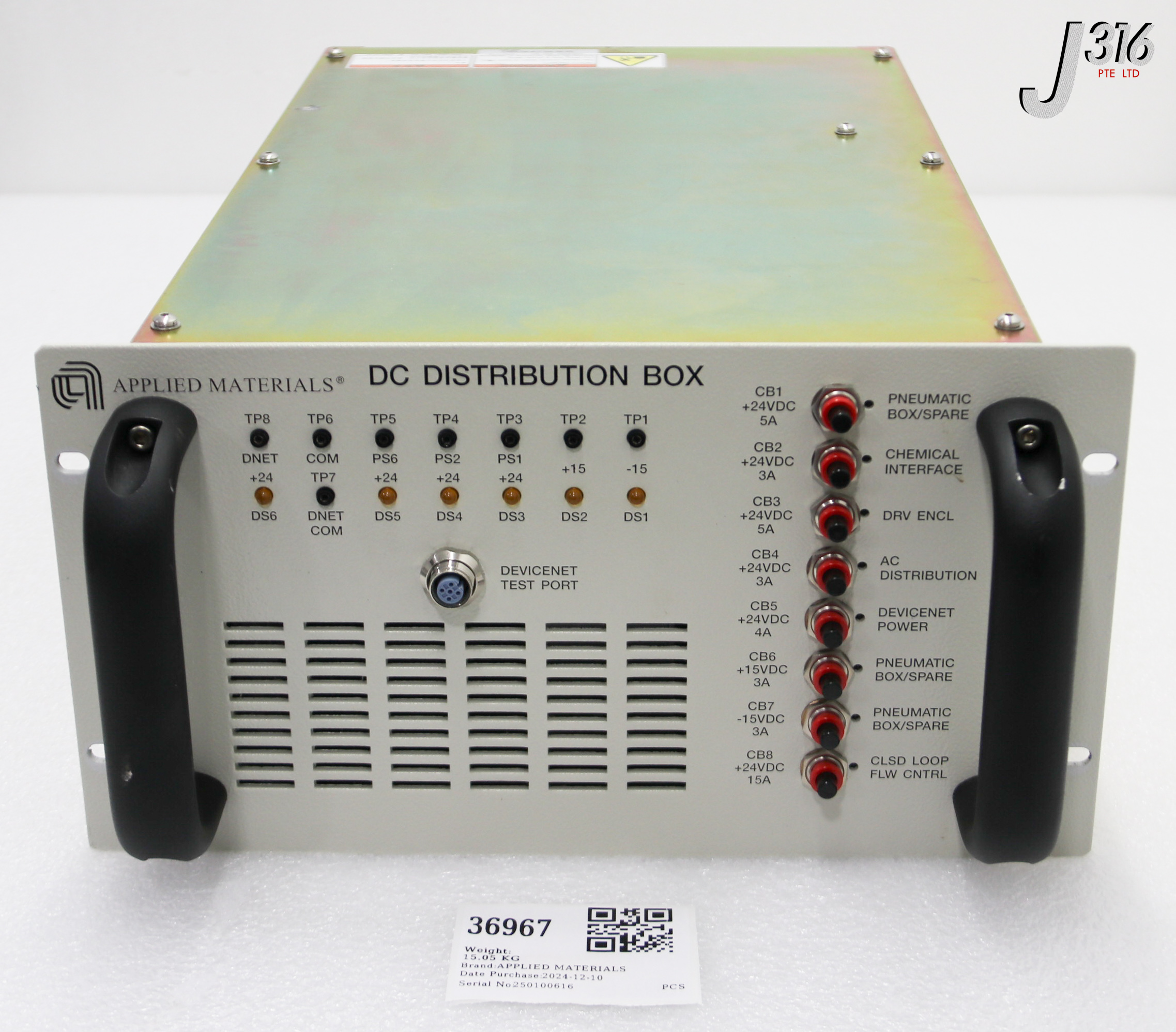 36967 APPLIED MATERIALS ASSY, DC PS DISTRIBUTION, DESICA CLEANER (PARTS) 0010-27687