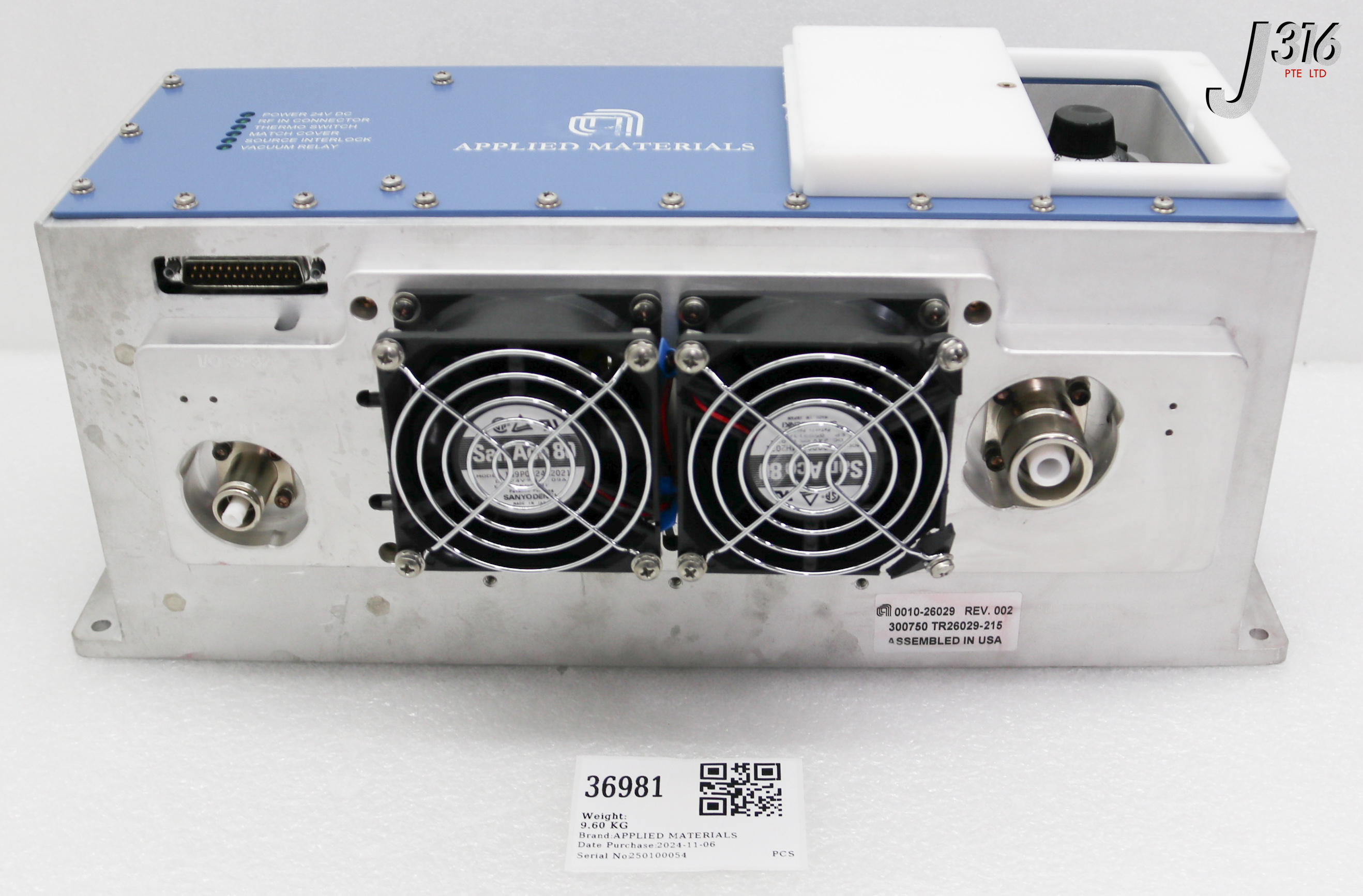 36981 APPLIED MATERIALS MATCH ASSEMBLY 2 MHZ ICE 300MM ENCORE 0010-26029