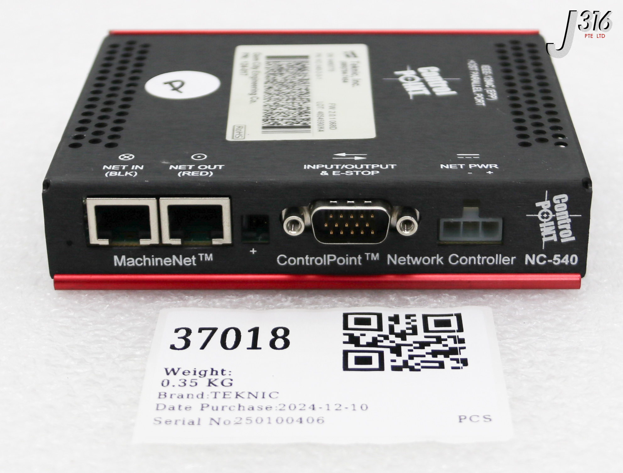 37018 TEKNIC NETWORK CONTROLLER CONTROL POINT NC-540, P/N: 124-017 NC-540-2-0-1