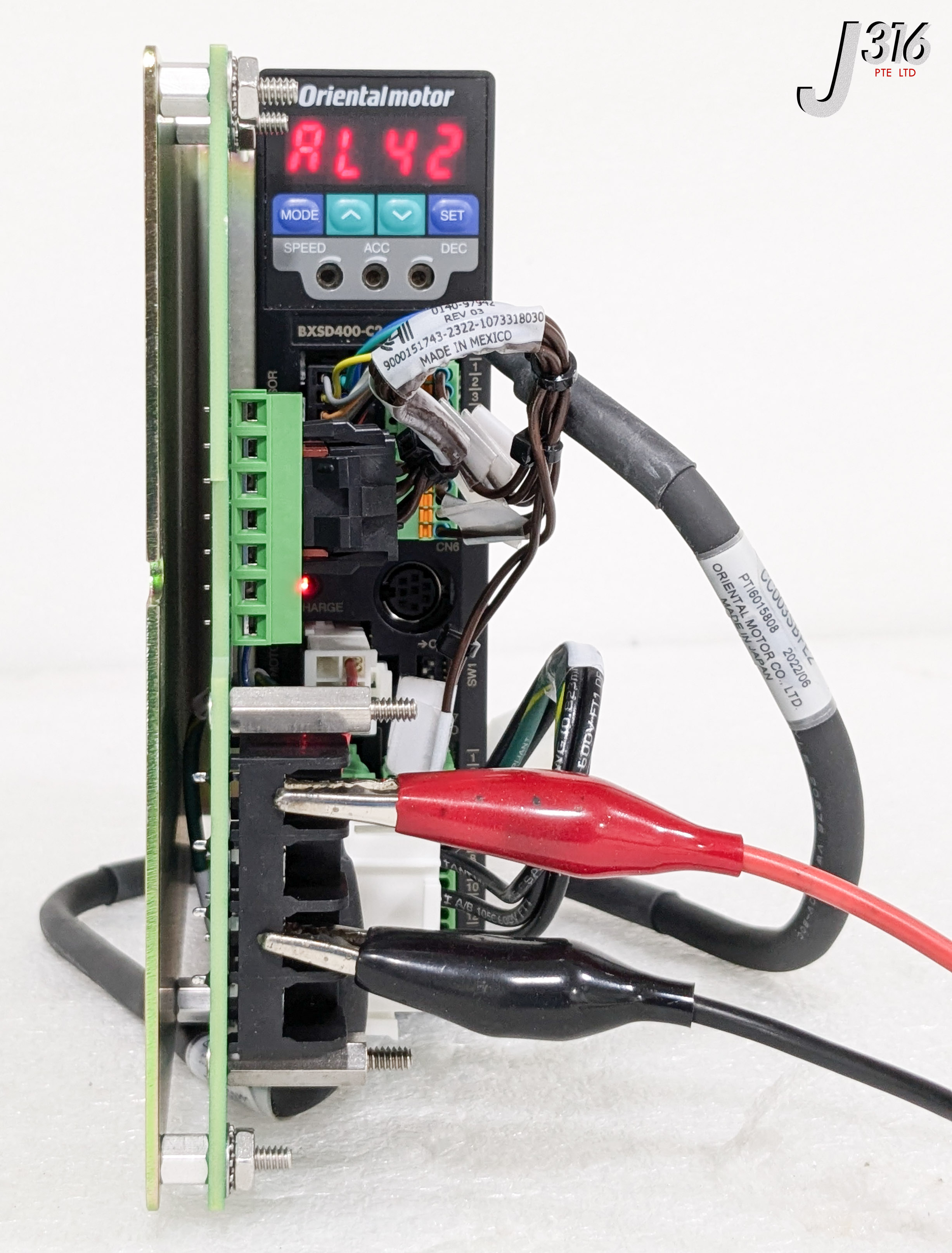 37035 ORIENTAL MOTOR BRUSHLESS MOTOR DRIVER  W/ ROTATION DRIVER ADAPTER BOARD 0100-03394 BXSD400-C2-K1