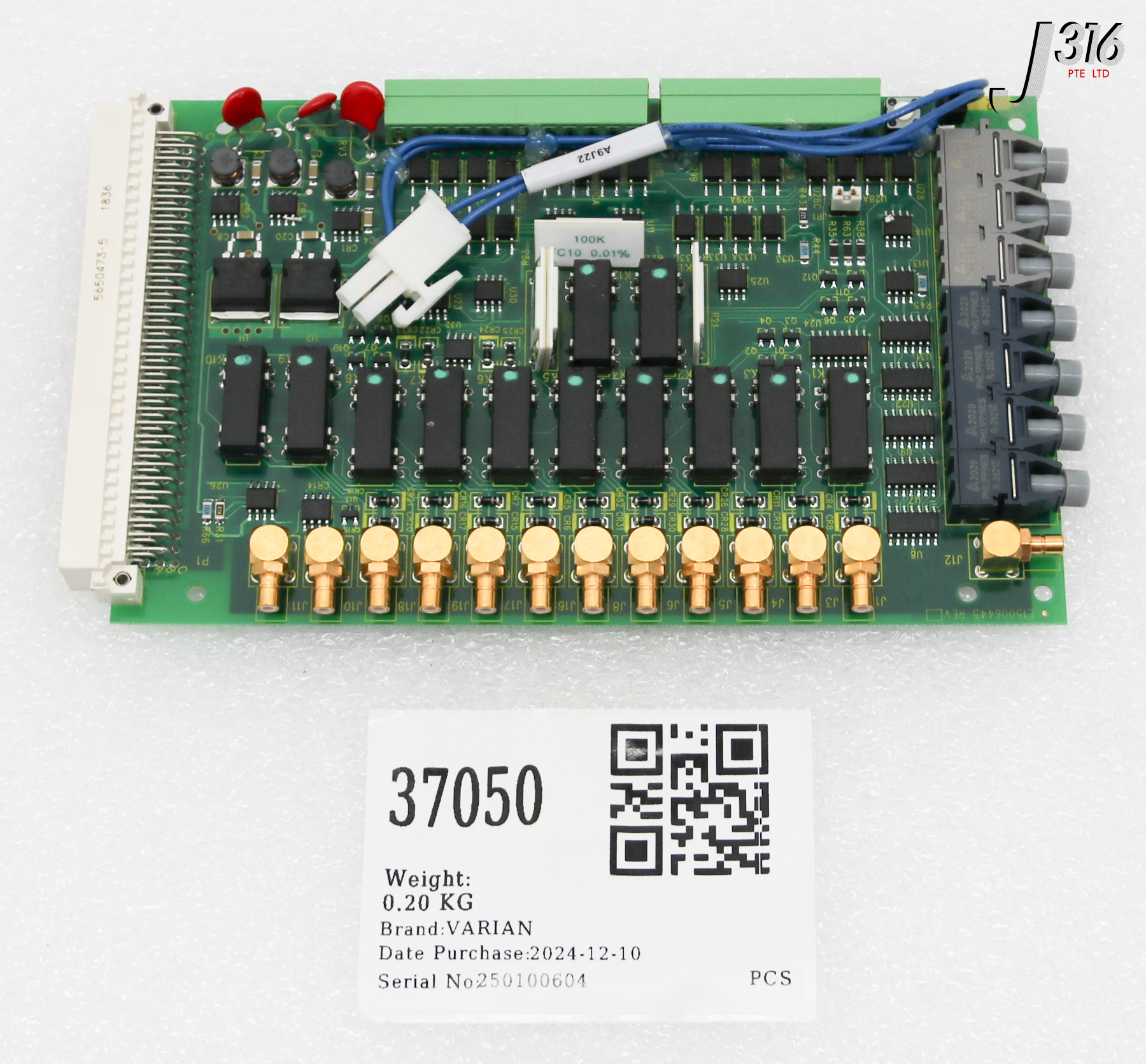 37050 VARIAN PCB ASSY, AMAT 900016448908211092 E15006445