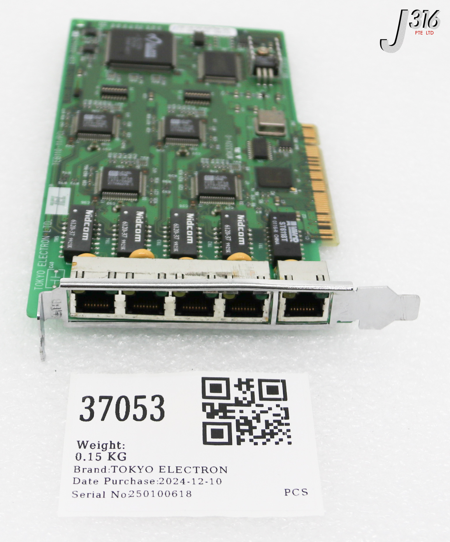 37053 TOKYO ELECTRON PCB, CONTROLLER EC BOARD TEB110-11/PCL EC80-000163-11