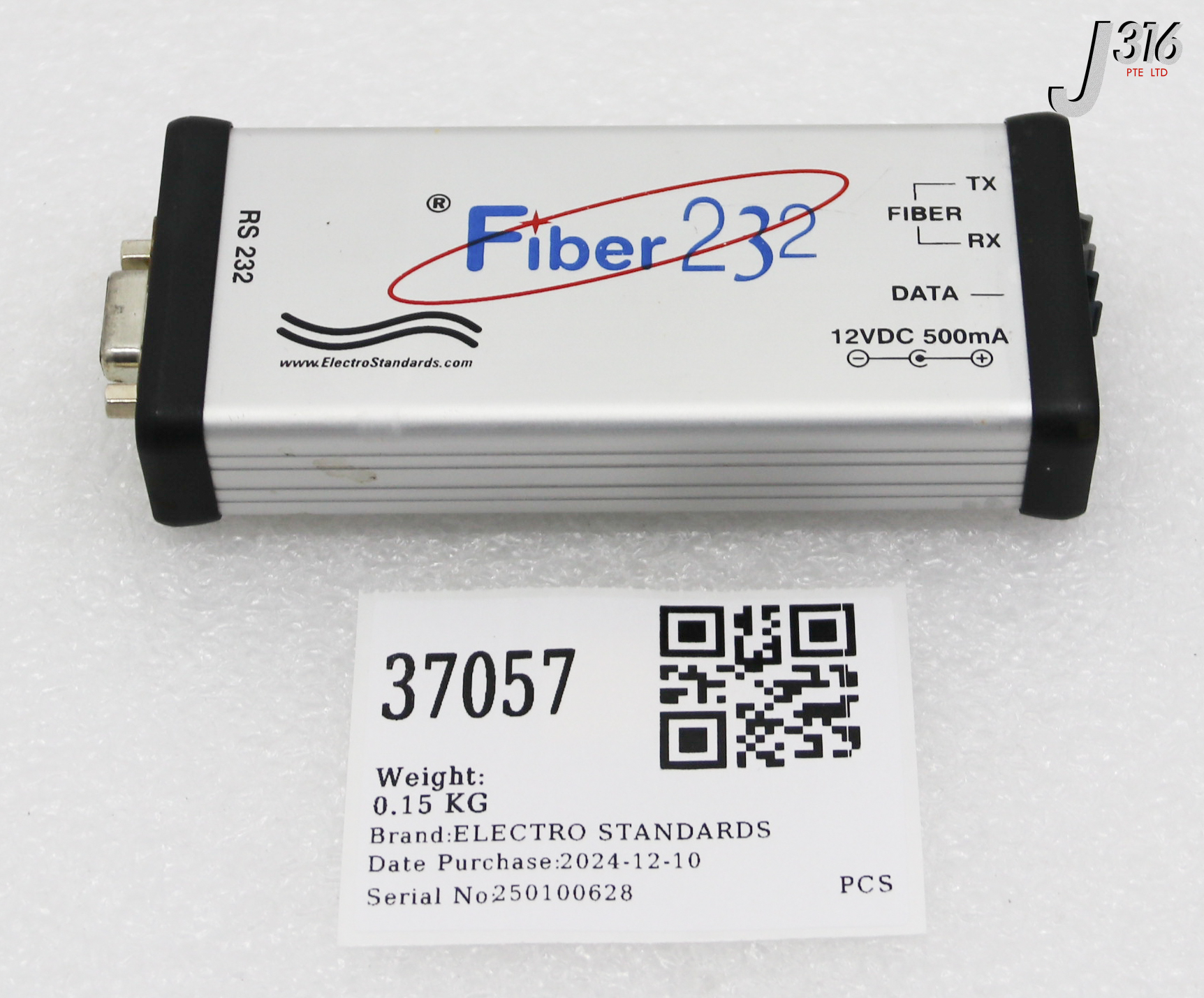 37057 ELECTRO STANDARDS INTERFACE CONVERTER FIBER232, RS232 MODEL 4139