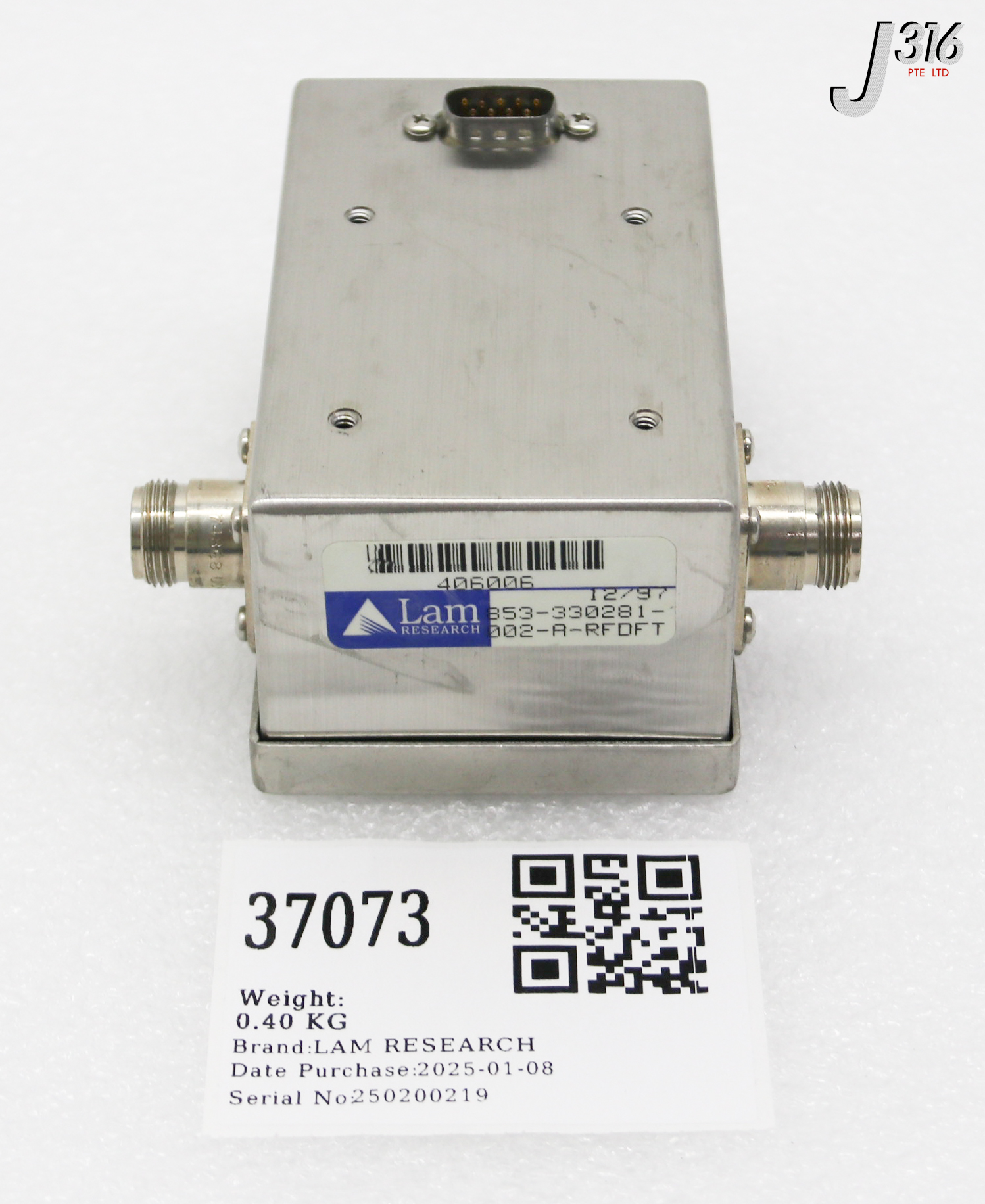 37073 LAM RESEARCH RF SEN BOX UPR MATCH ASSY 853-330281-002-A-RFDFT