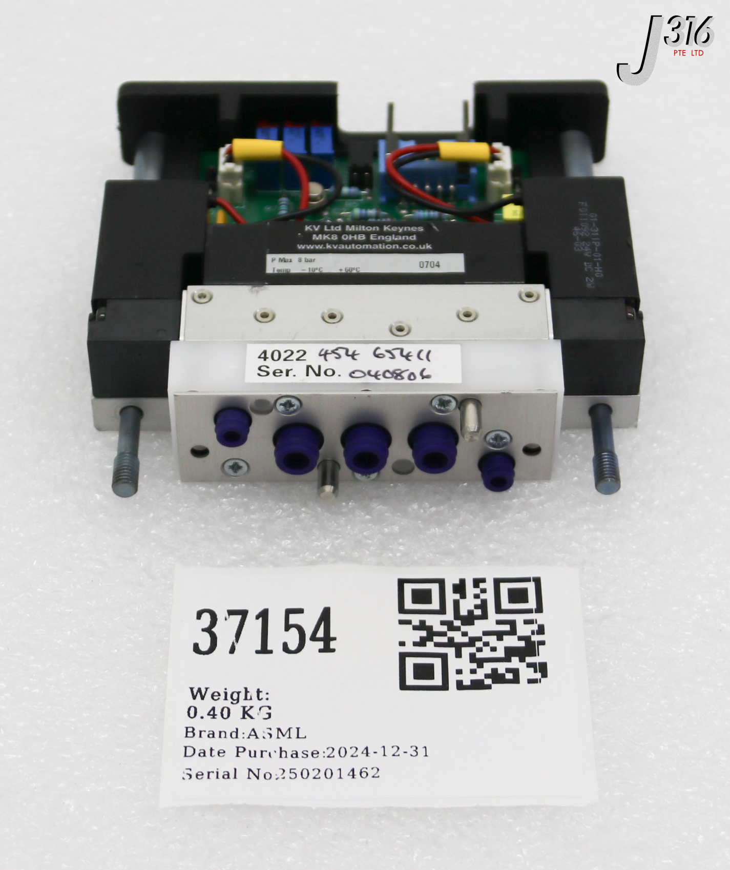 37154 ASML LITHOGRAPHY VACUUM OUTPUT SENSOR 4022.454.65411