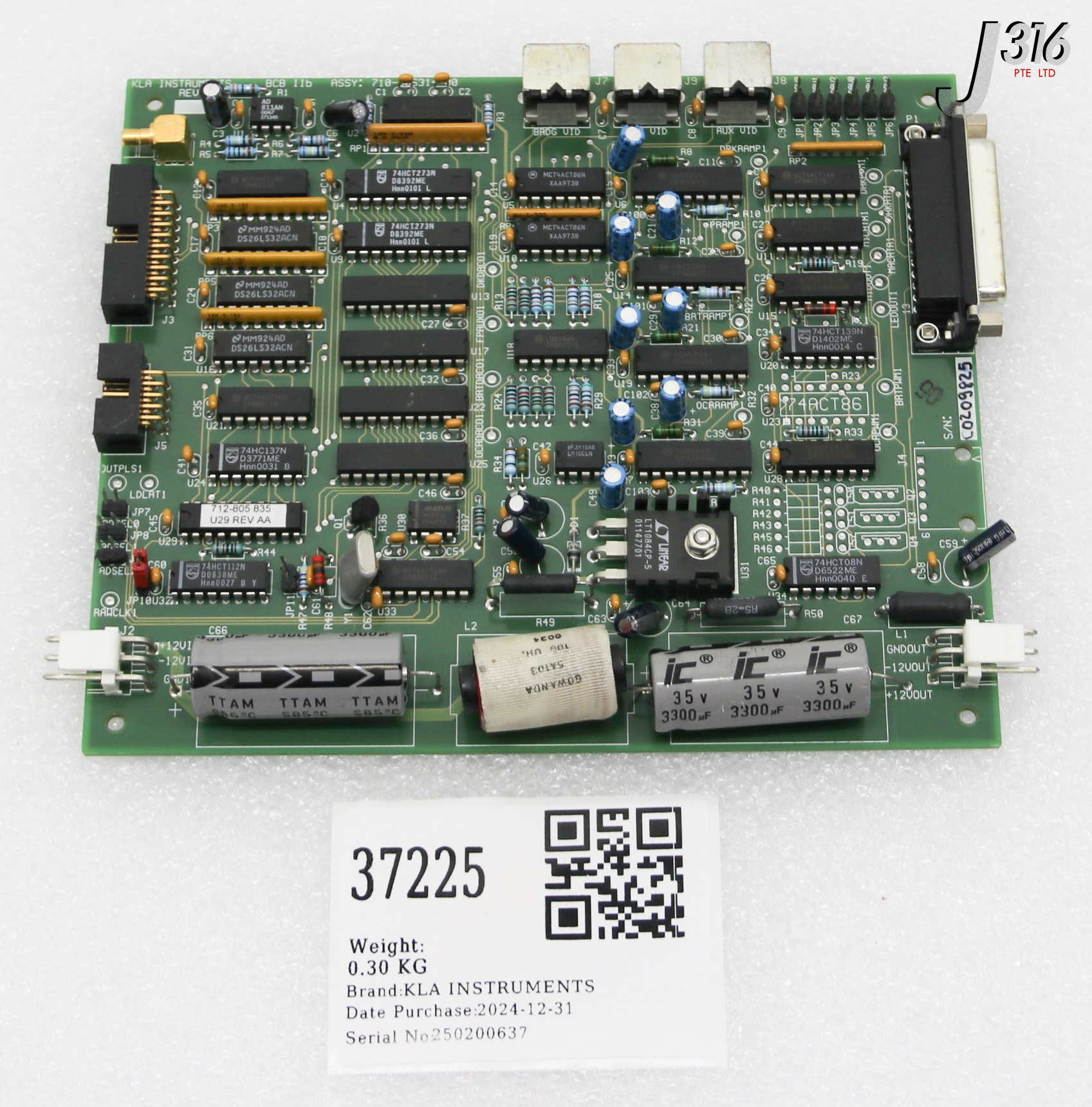 37225 KLA INSTRUMENTS PCB ASSY, BCB IIb 710-805314-00