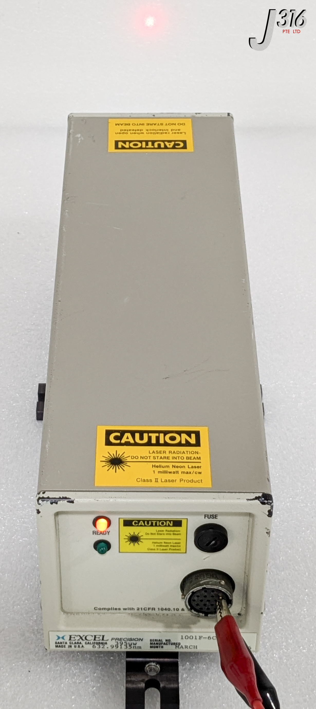 37237 EXCEL PRECISION LASER HEAD, HeNe, 395uw, 1.6 - 1.9 MHz 1001F-6C335