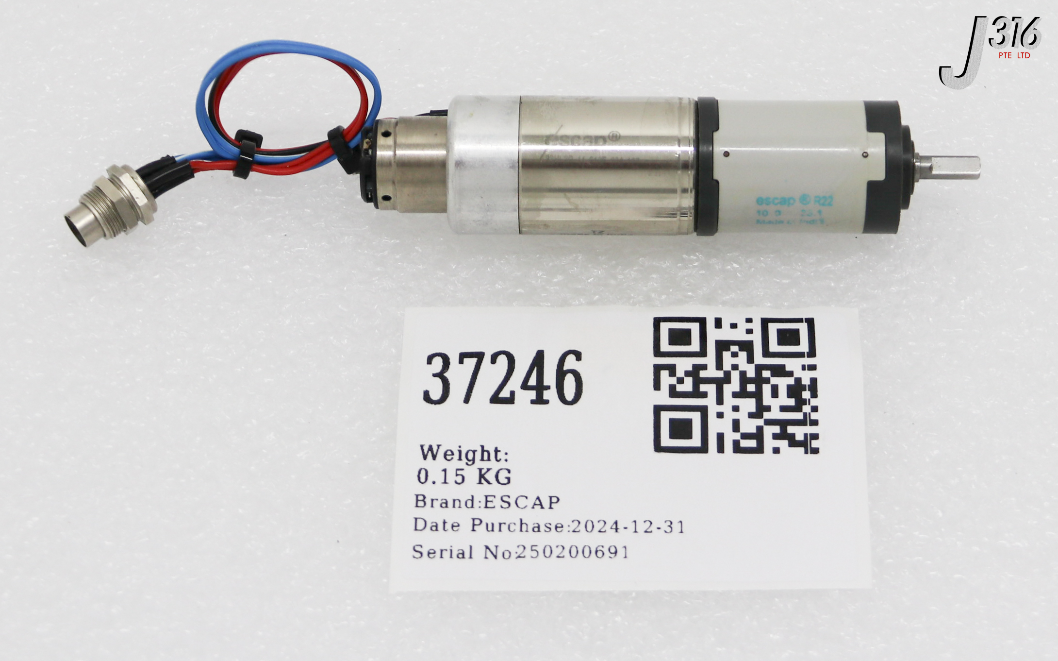 37246 ESCAP DC MOTOR W/ GEARHEAD 10.0 33.1 23HL2R 11 210E 204 127