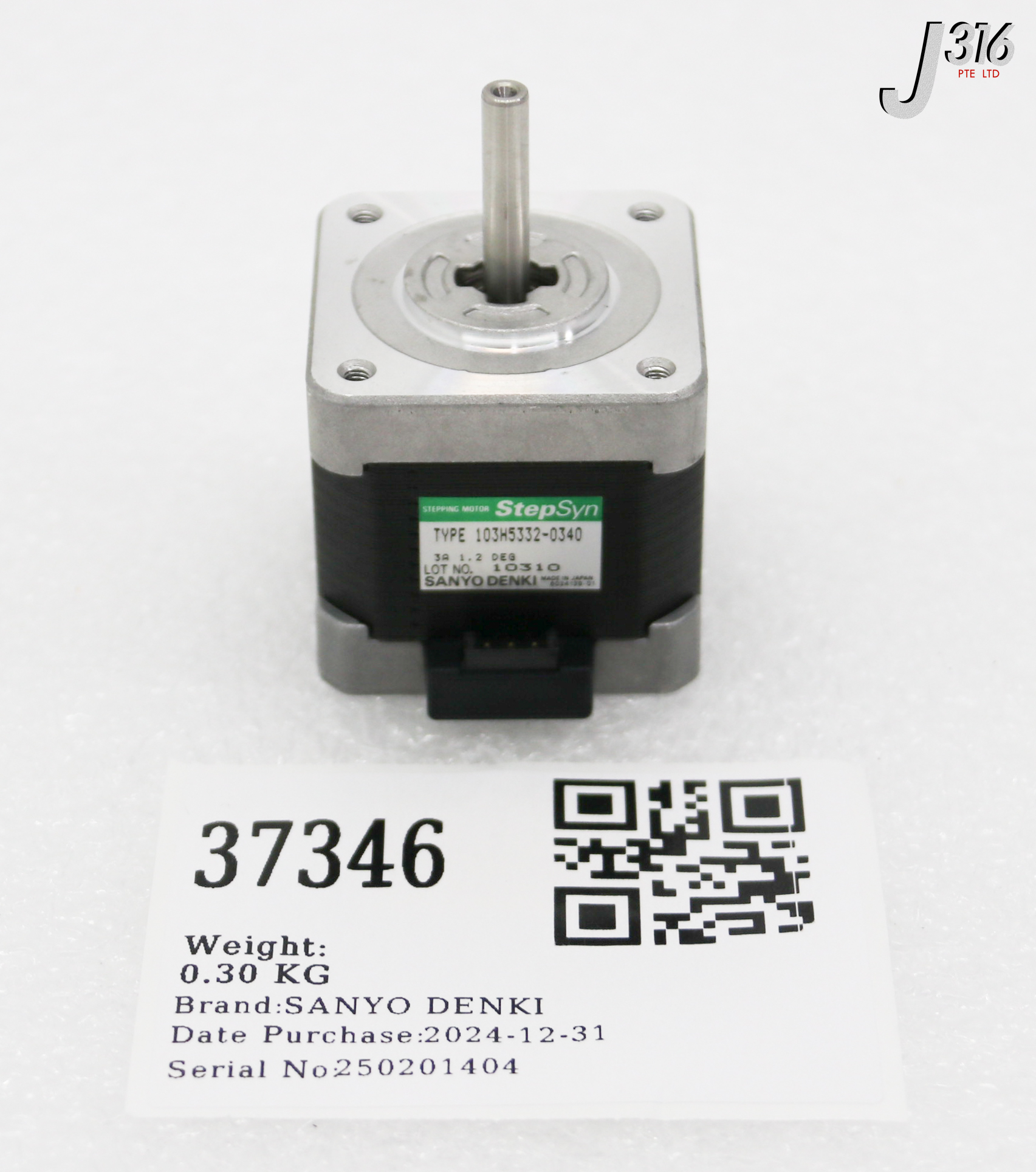 37346 SANYO DENKI STEPPING MOTOR, STEPSYN, 1.2° 103H5332-0340