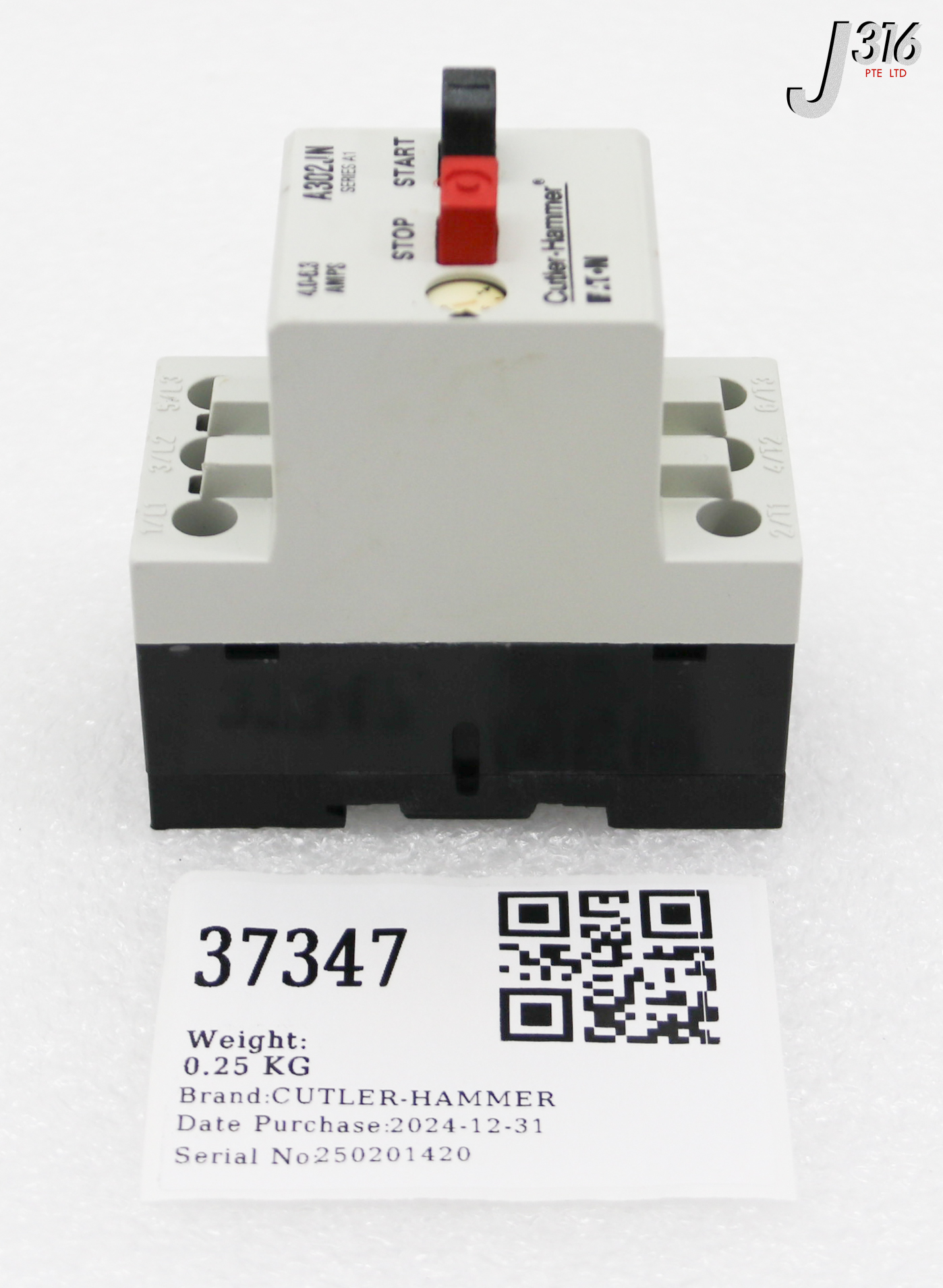 37347 CUTLER-HAMMER STARTER MOTOR PROTECTOR A302JN