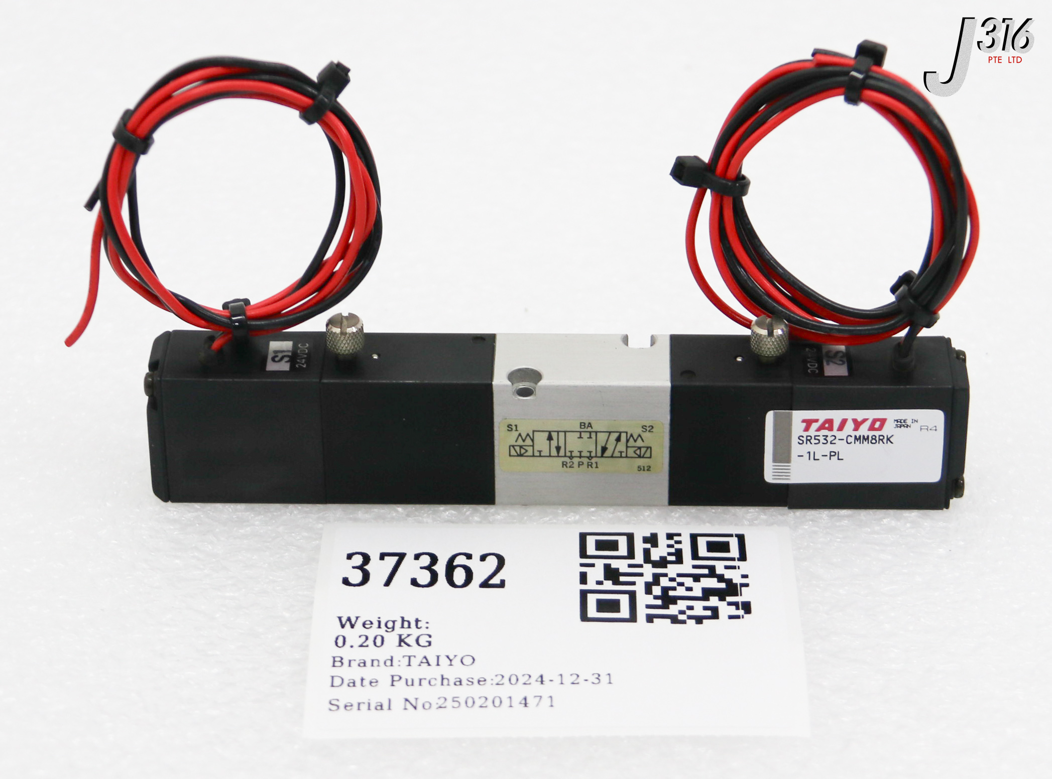 37362 TAIYO SOLENOID VALVE SR532-CMM8RK-1L-PL