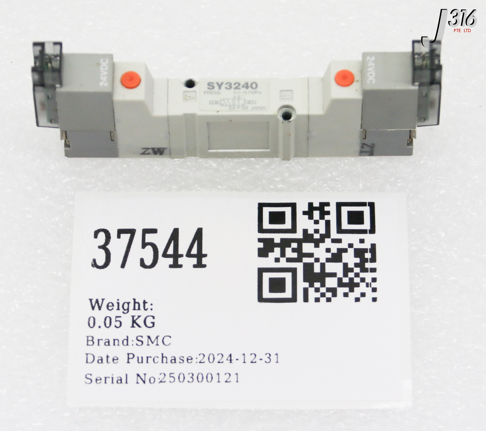 37544 SMC SOLENOID VALVE 0.1~0.7MPA SY3240