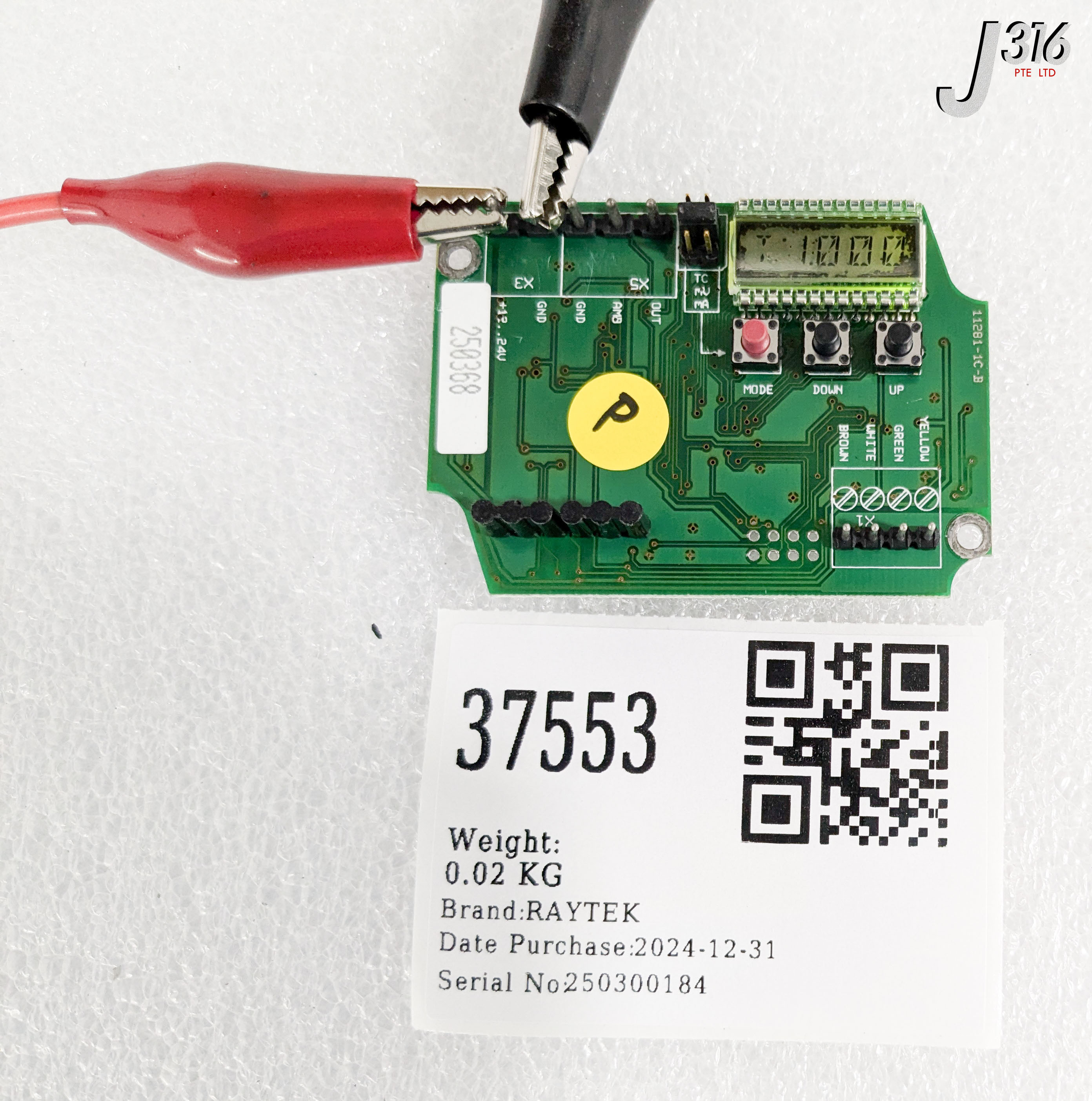 37553 RAYTEK PCB, TEMP IR SENSOR W/ DISPLAY 11281-1C-B 11281-1C-L