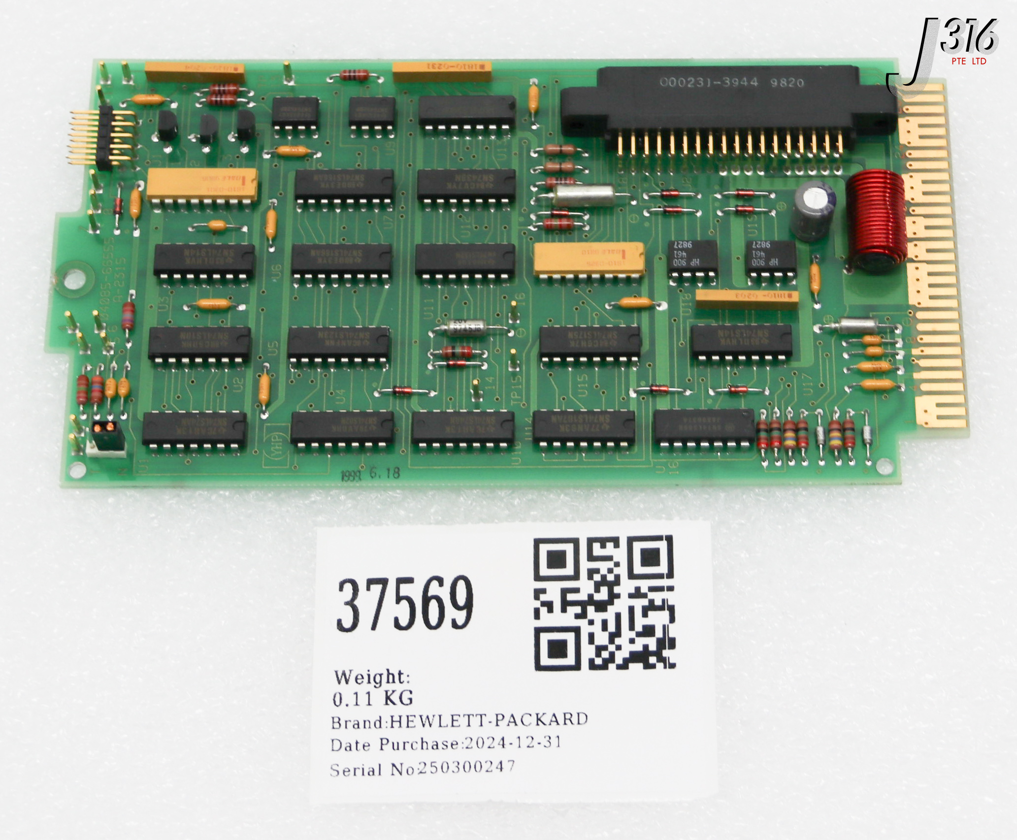 37569 HEWLETT-PACKARD PCB ASSY, CONTROL LOGIC BD 04085-66555
